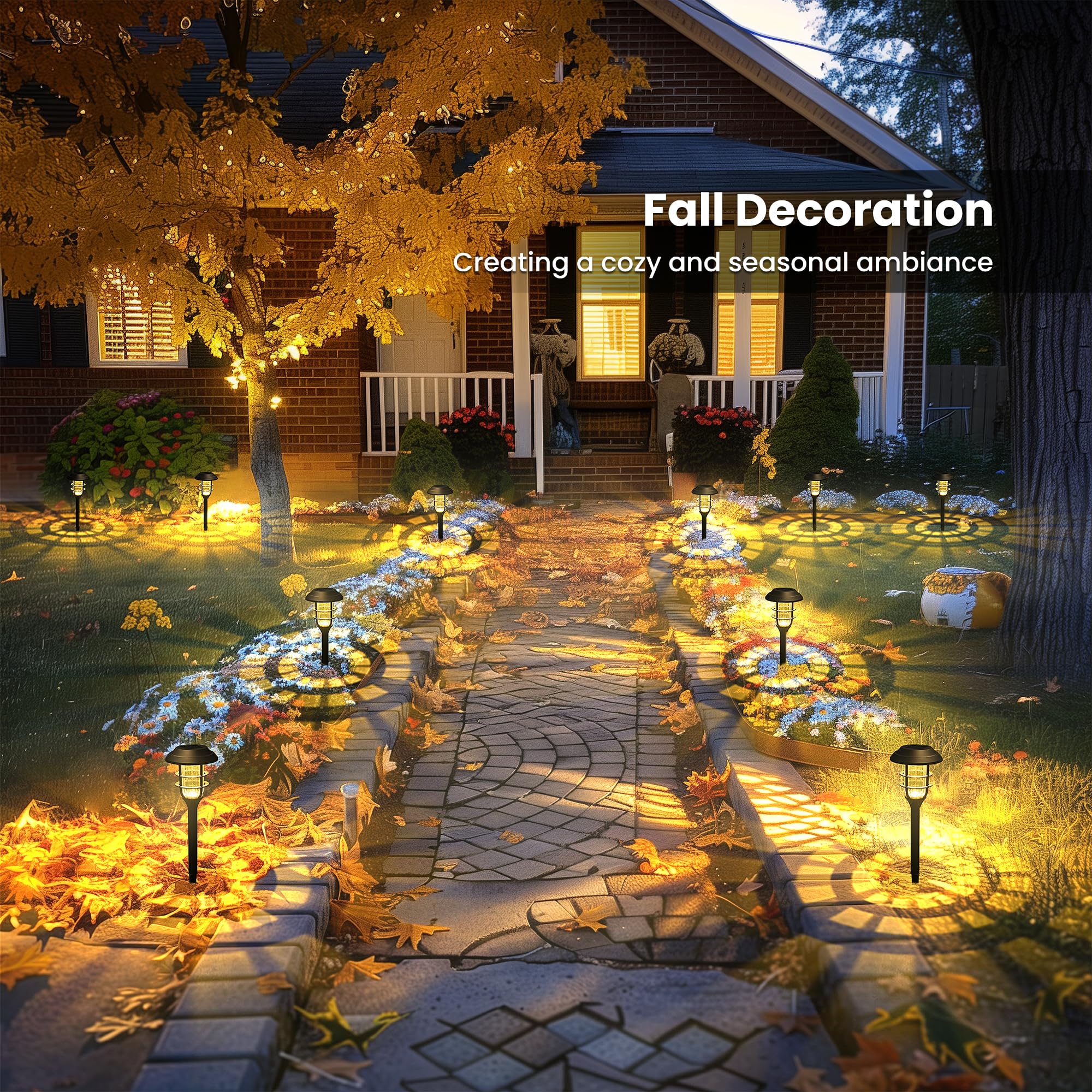 SOLPEX Solar Landscape Lights - 8 Pack, Warm White, Waterproof, Model 8349-X for Patio, Lawn, Yard, and Walkway