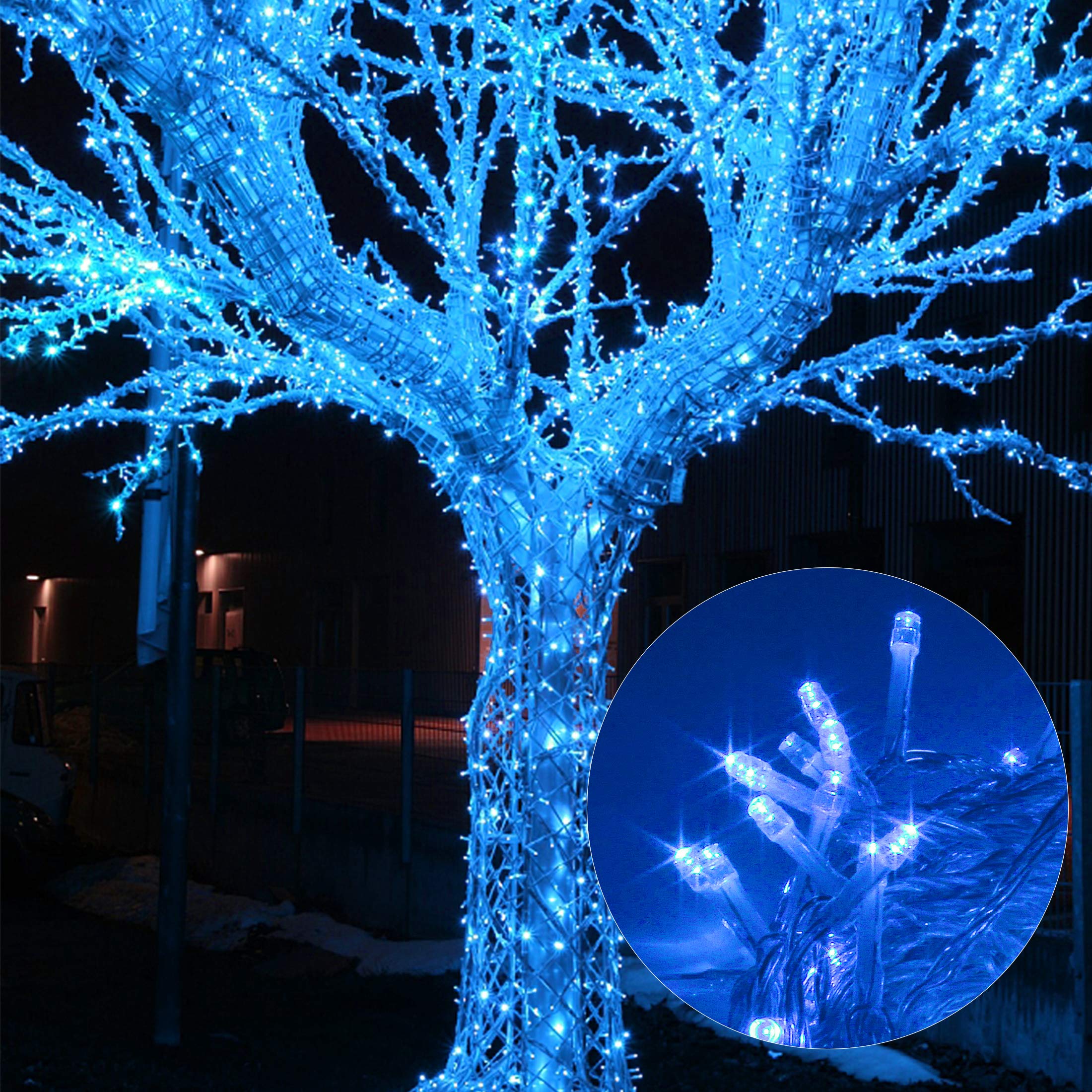 Twinkle Star 200 LED String Lights,66ft Plug in String Lights 8 Modes Waterproof for Indoor Outdoor Christmas Tree Wedding Party