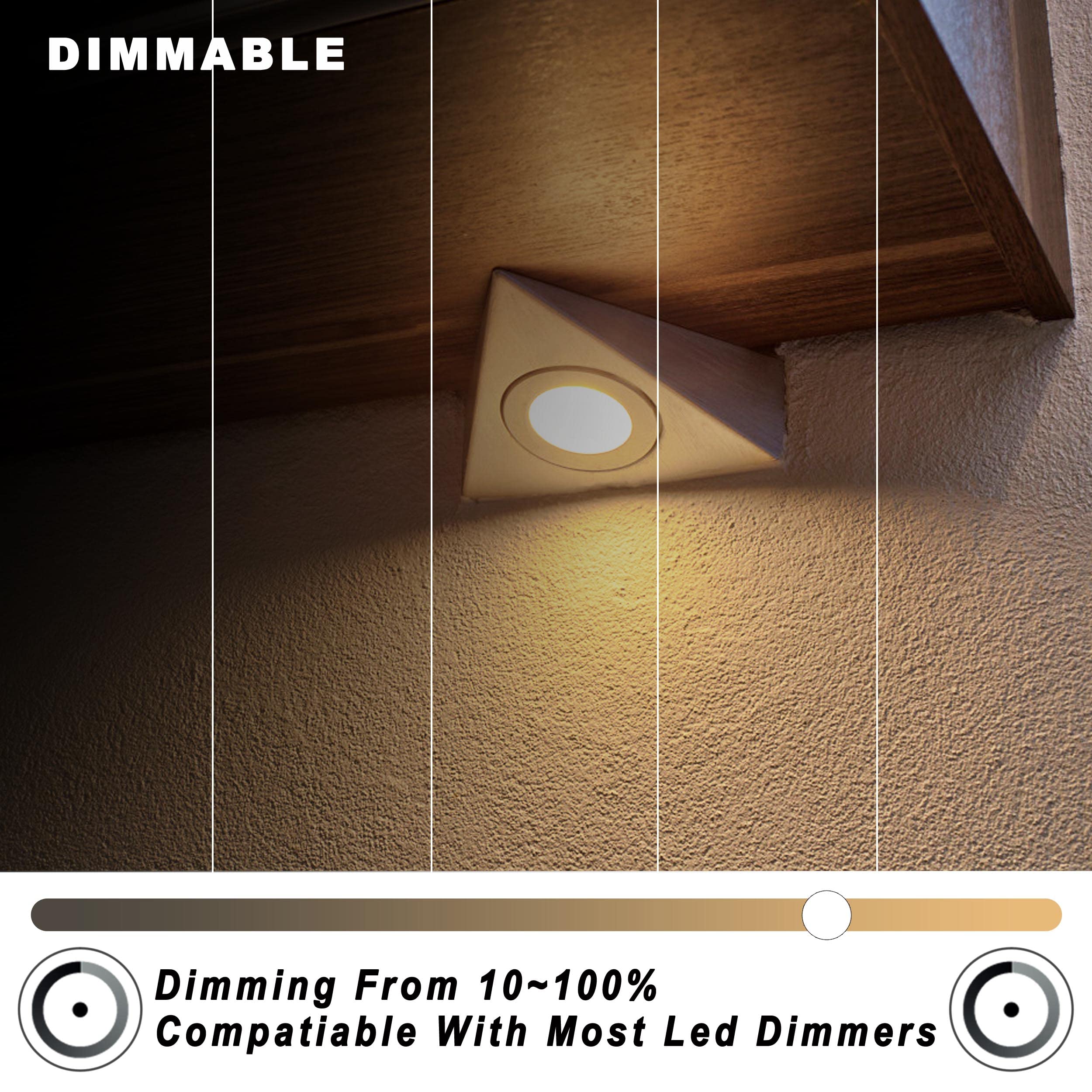 ALIDE GU10 Dimmable 5W LED Bulbs, 2700K Warm White, 120° Wide Angle, 6-Pack, Model AGU10432