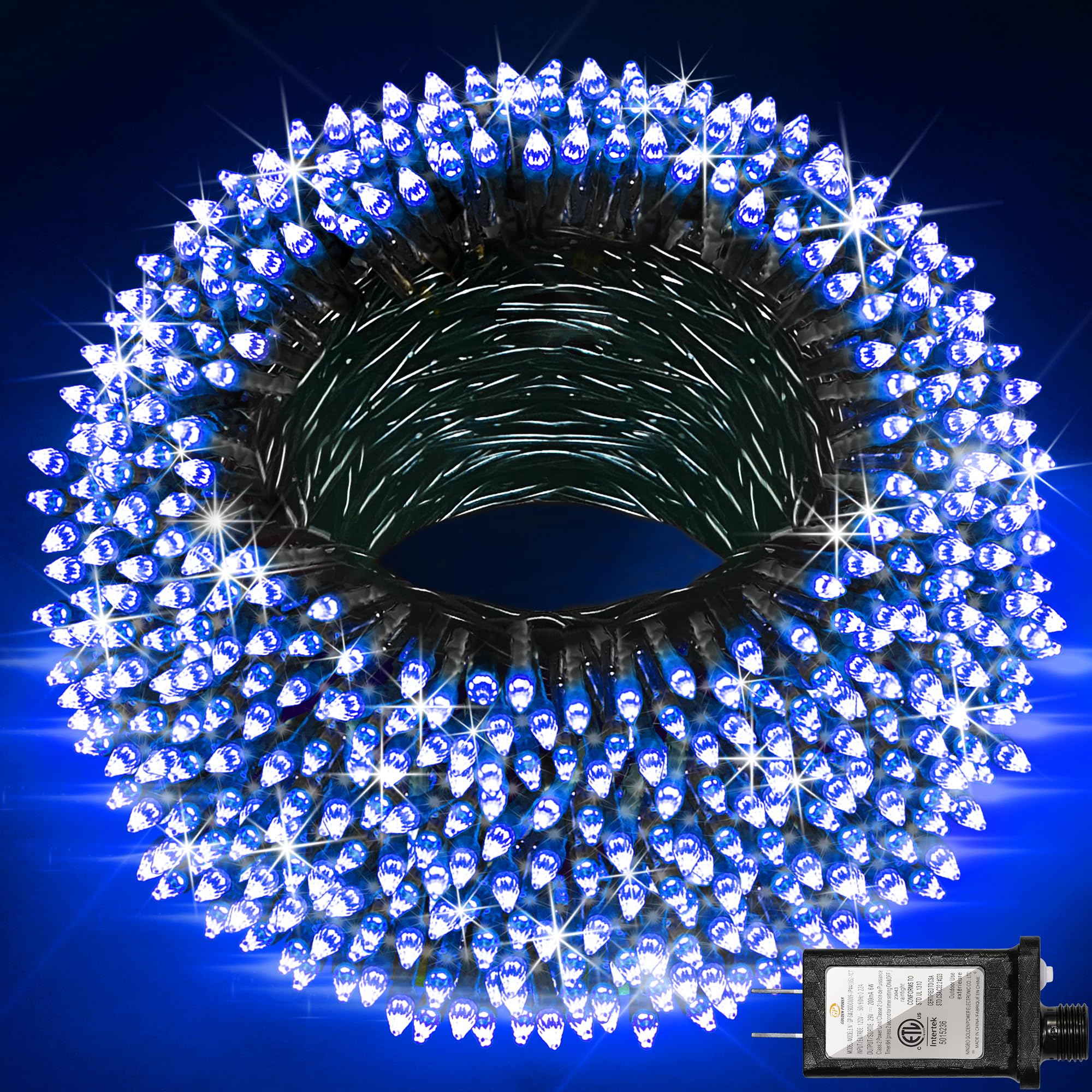 1500 Led Christmas Lights Outdoor With 12 Modes  470Ft Green Wire Christmas String Fairy Lights With Timer & Dimmable  Waterproof Twinkle Tree Lights For House Patio Party Wedding Xmas Decor  Blue