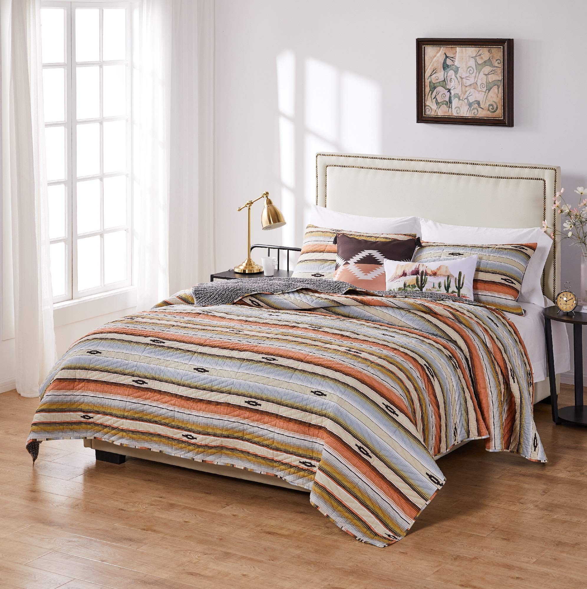 Barefoot Bungalow Painted Desert Quilt Set, 2-Piece Twin/Twinxl, Rose