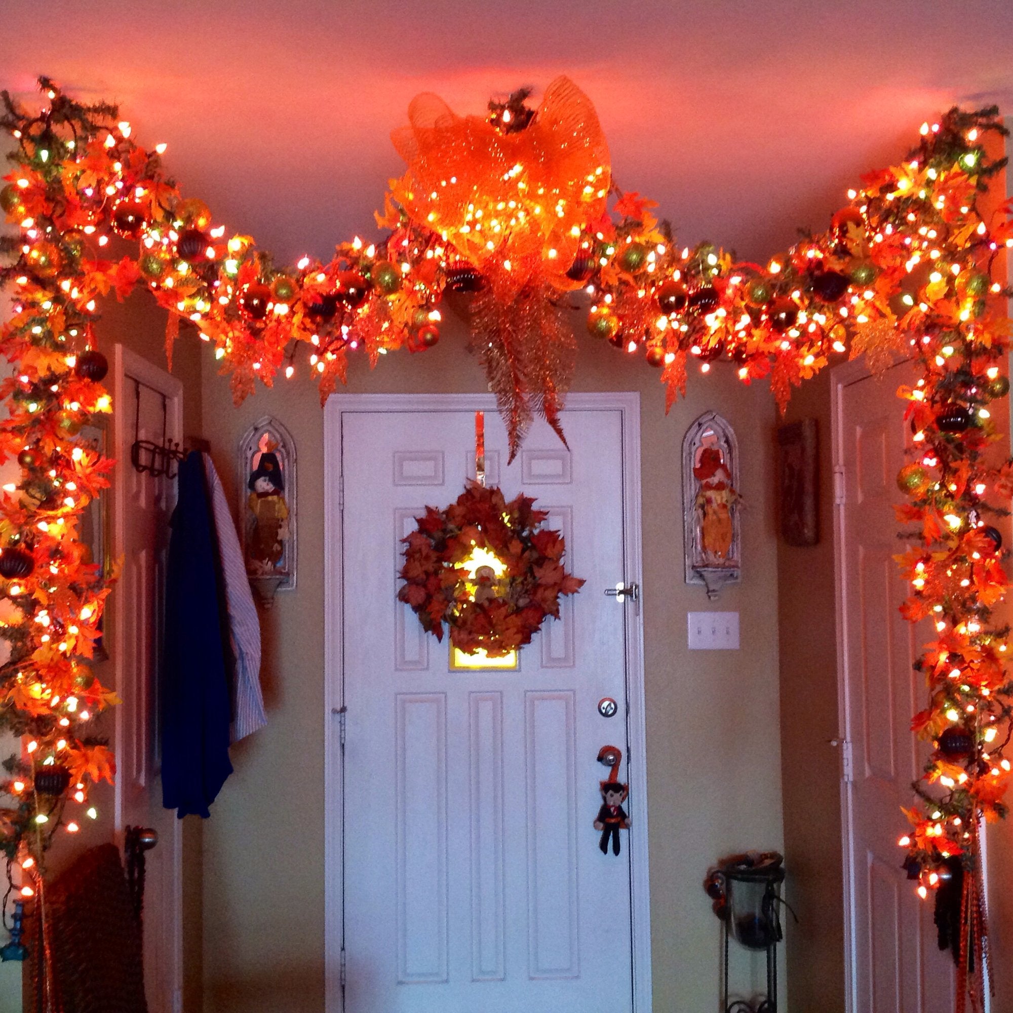 Lumabase Battery Operated Led Mini String Lights - Orange, 25 Lights On 113" Cord, Set Of 2, 66202
