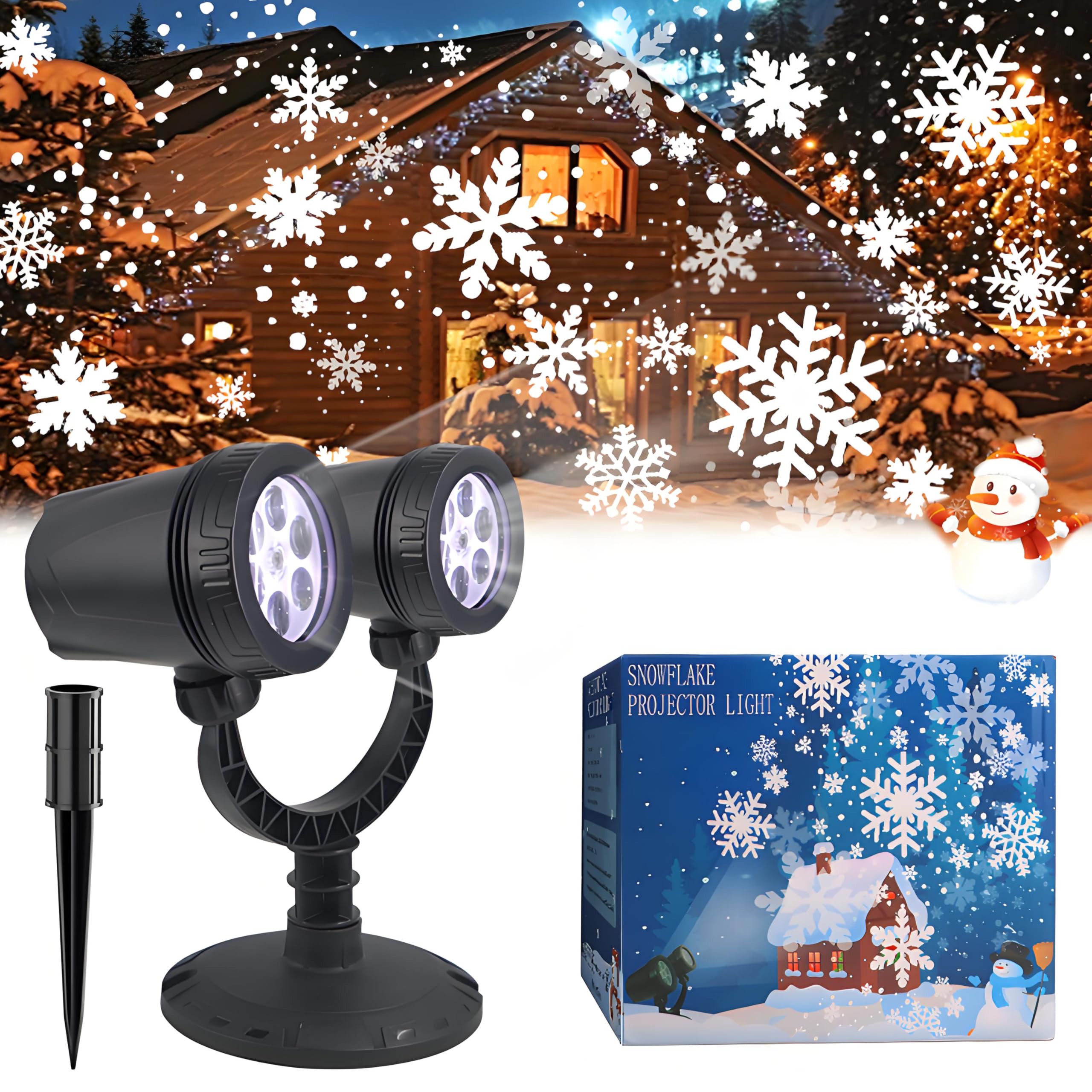 LILNIAGY Snowflake Projector Lights, Black, HT-TY-10