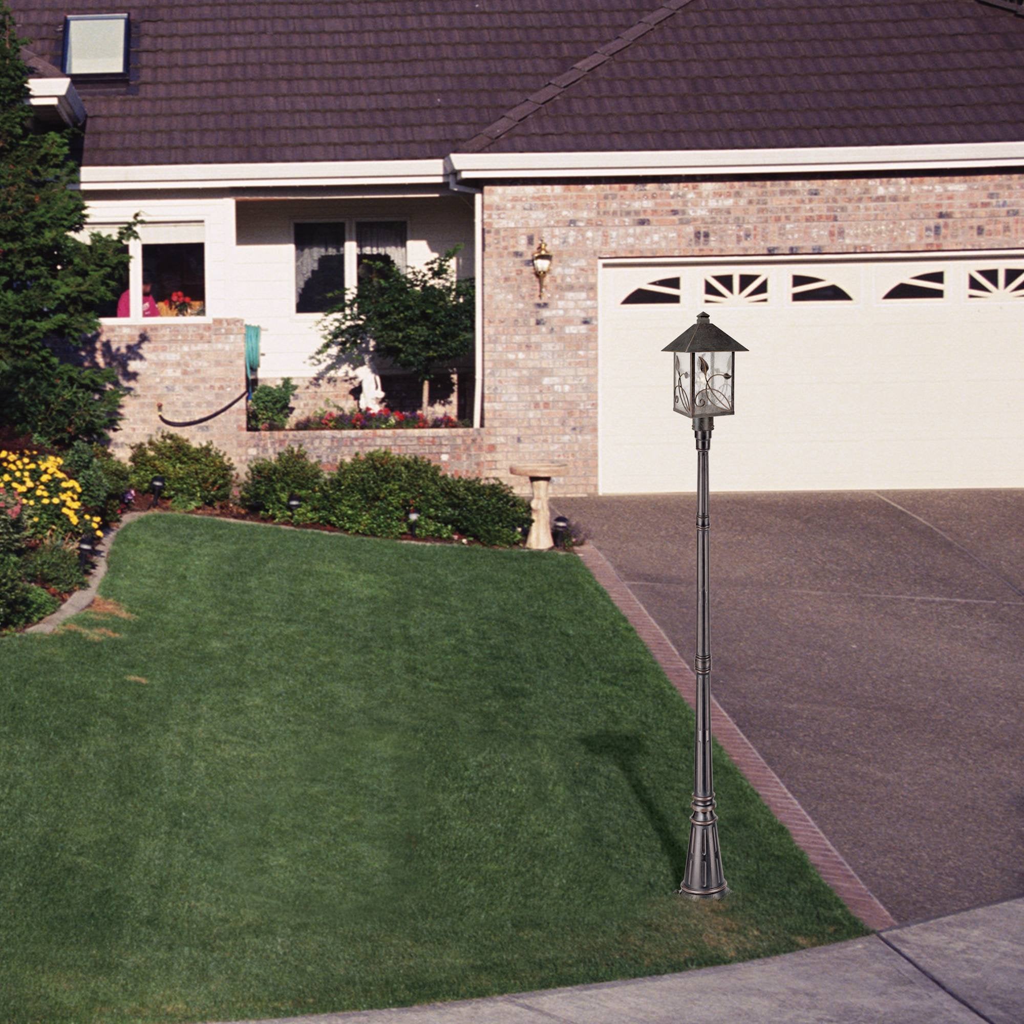 John Timberland Hepworth Traditional Outdoor Post Light Pole And Cap Base Classic Bronze Brown 76 3/4'' Accessory For Exterior H