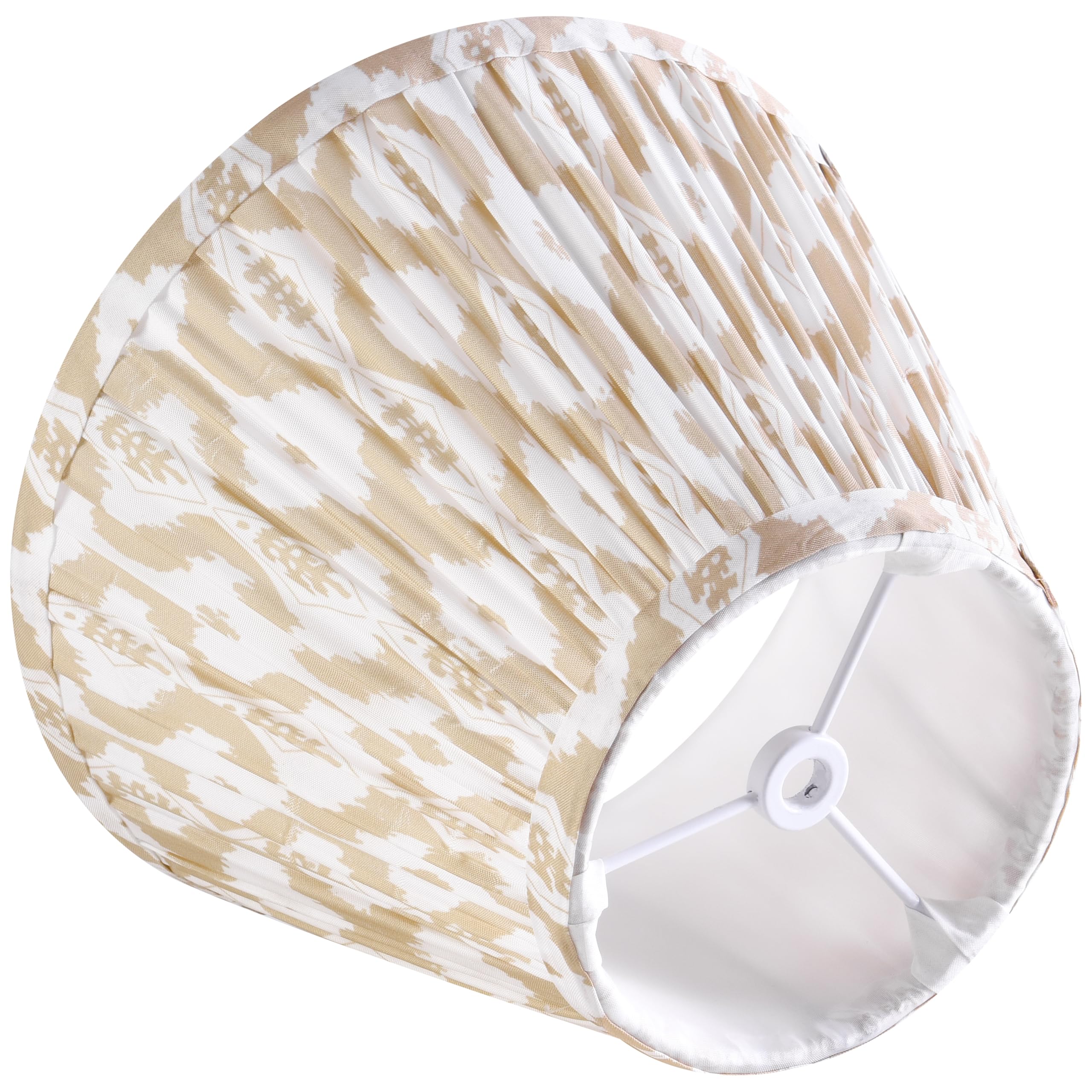 Go&So Small Pleated Art Deco Lamp Shade - Vintage Multi-Floral Design, 5X9X6.4 In, Spider Replacement Shade For Table & Wall Lamps