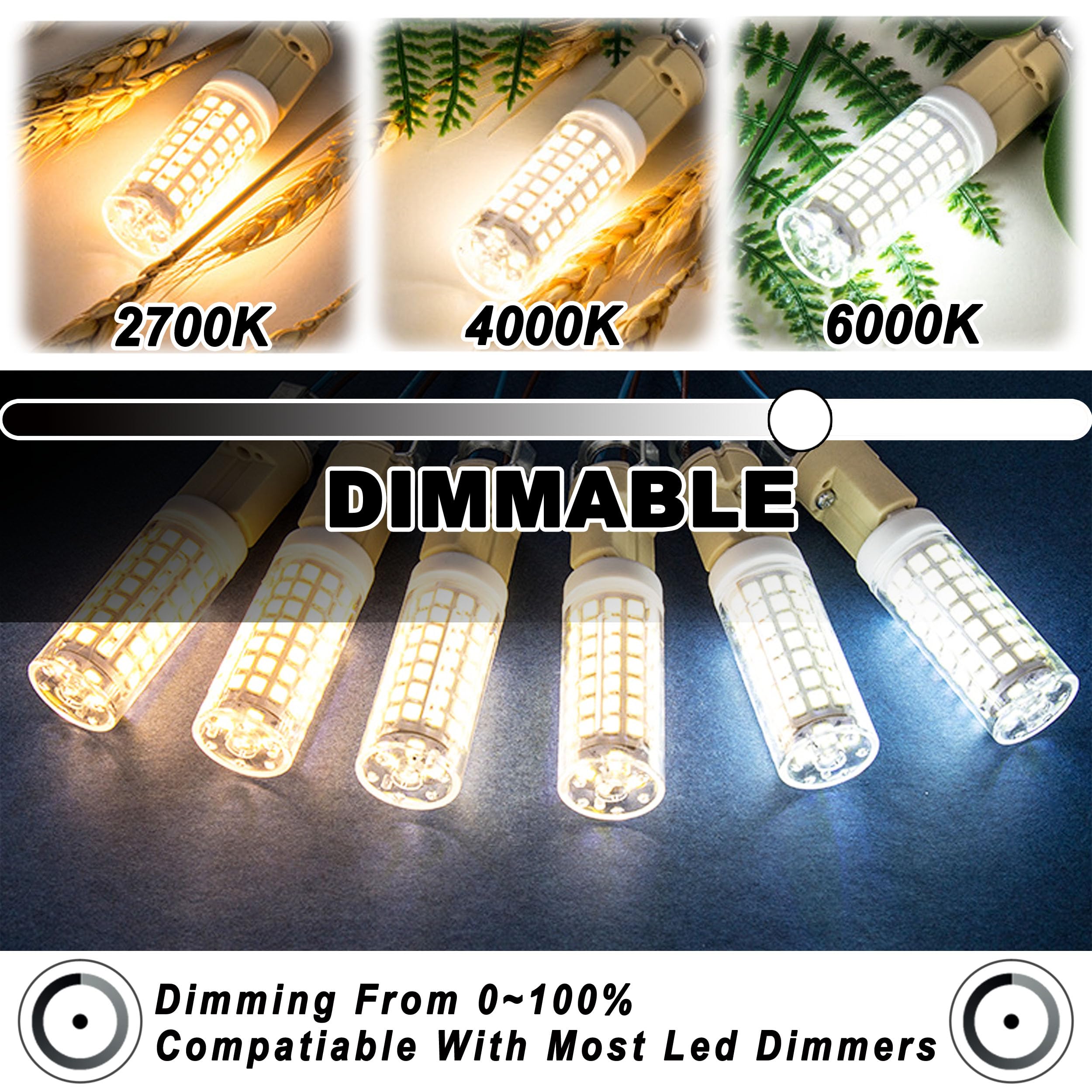 ALIDE E11 Dimmable LED Bulbs, 5W 500lm, 2700K Warm White, Halogen Equivalent, Mini Base, 4-Pack for Chandeliers & Lamps