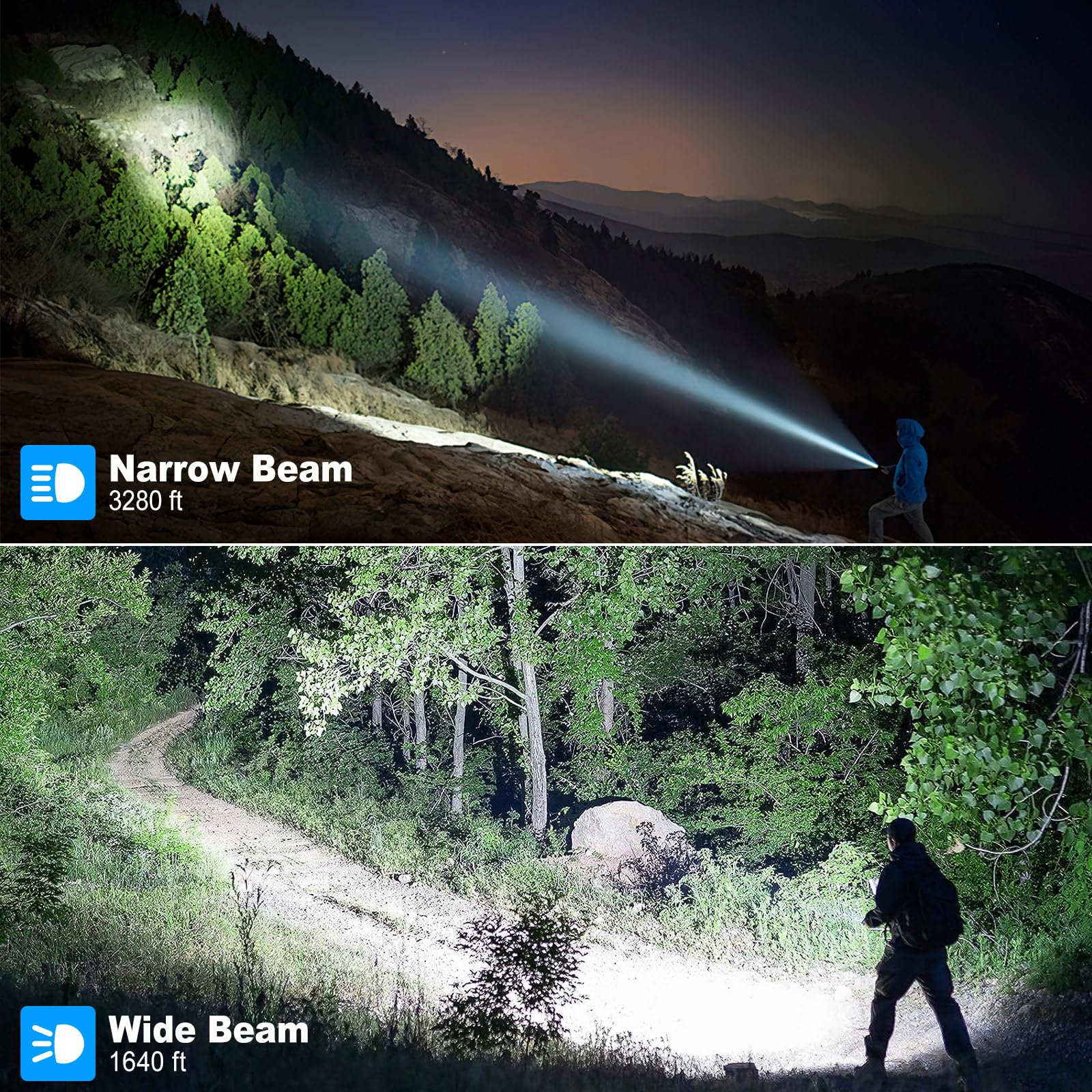 Cinlinso Rechargeable Led Flashlights 990000 High Lumens 2 Pack, Super Bright Flash Light With 7 Modes, Ipx7 Waterproof, Powered