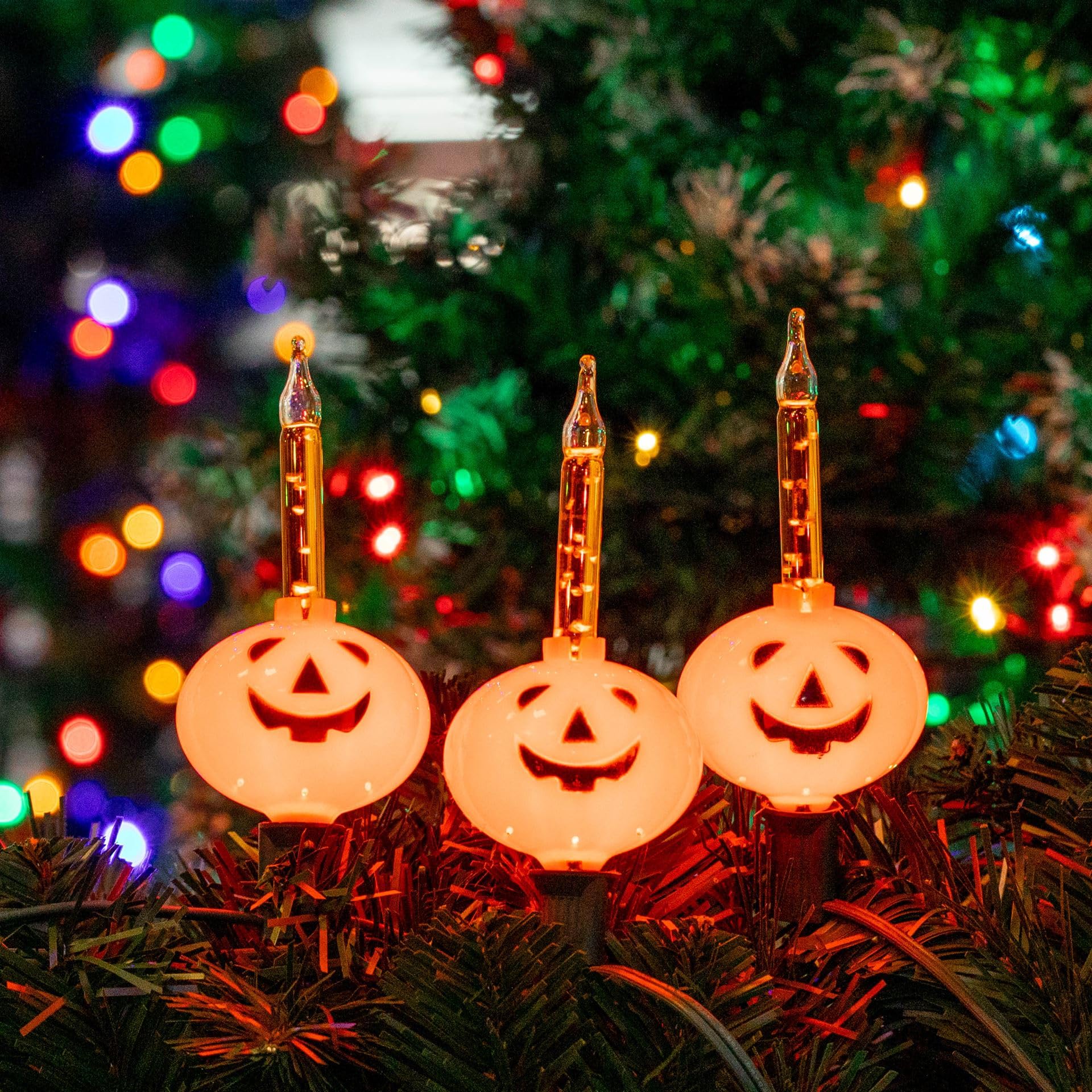 Novelty Lights 3 Light Halloween Pumpkin Bubble Light Replacement Pack, Orange, 3 Count, Filament