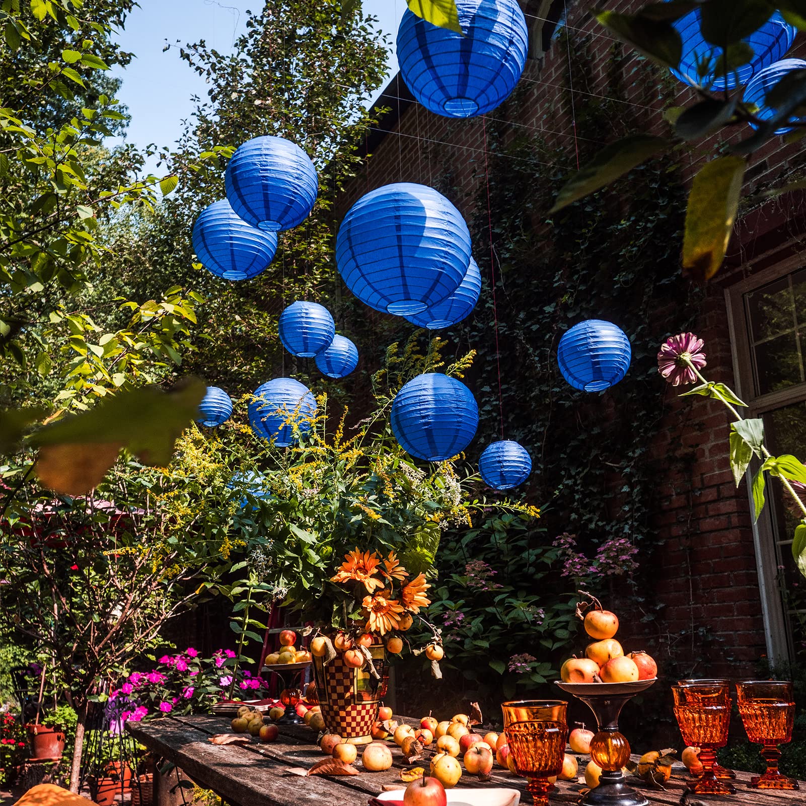 Dark Blue Paper Lanterns - 25 Piece Set - Blue Party Decorations For Birthdays, Weddings And Special Occasions By Avoseta