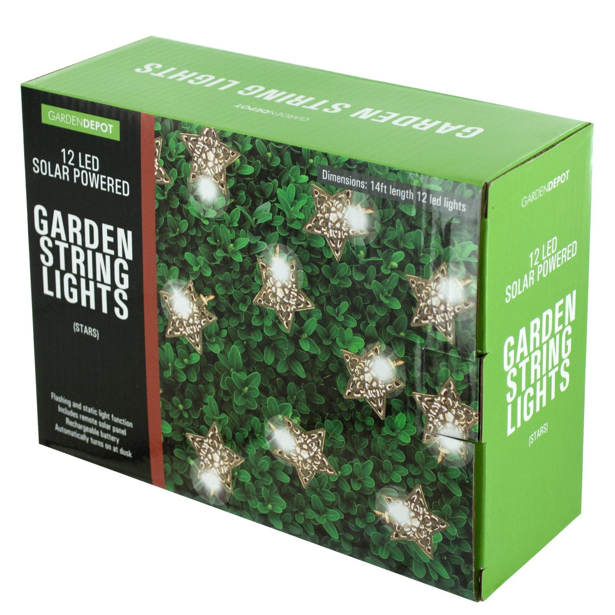 Kole Imports Solar Led Silver Star String Lights - Blue & Silver, Metal, Pack Of 1