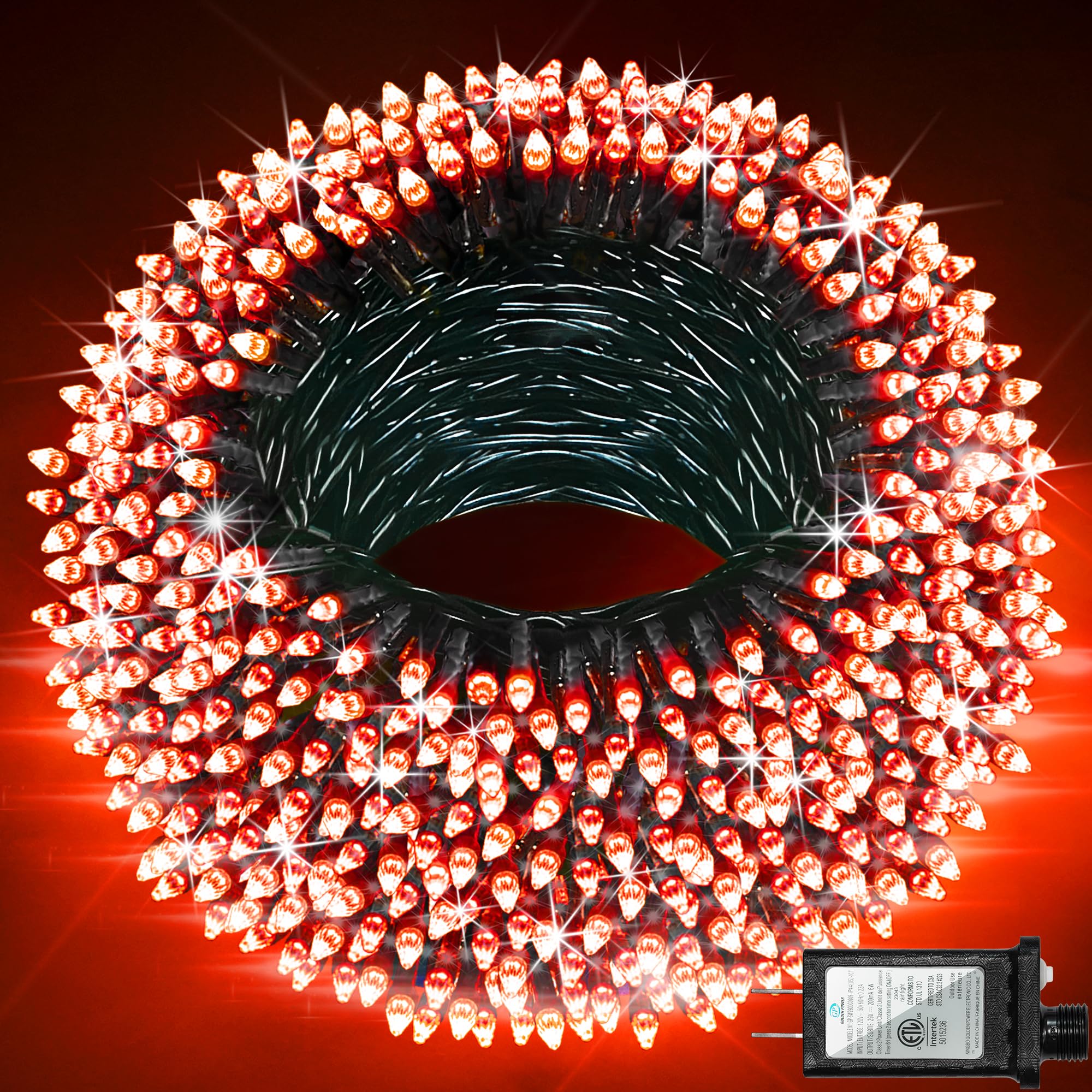 1500 Led Christmas Lights Outdoor With 12 Modes  470Ft Green Wire Christmas String Fairy Lights With Timer & Dimmable  Waterproof Twinkle Tree Lights For House Patio Party Wedding Xmas Decor  Red