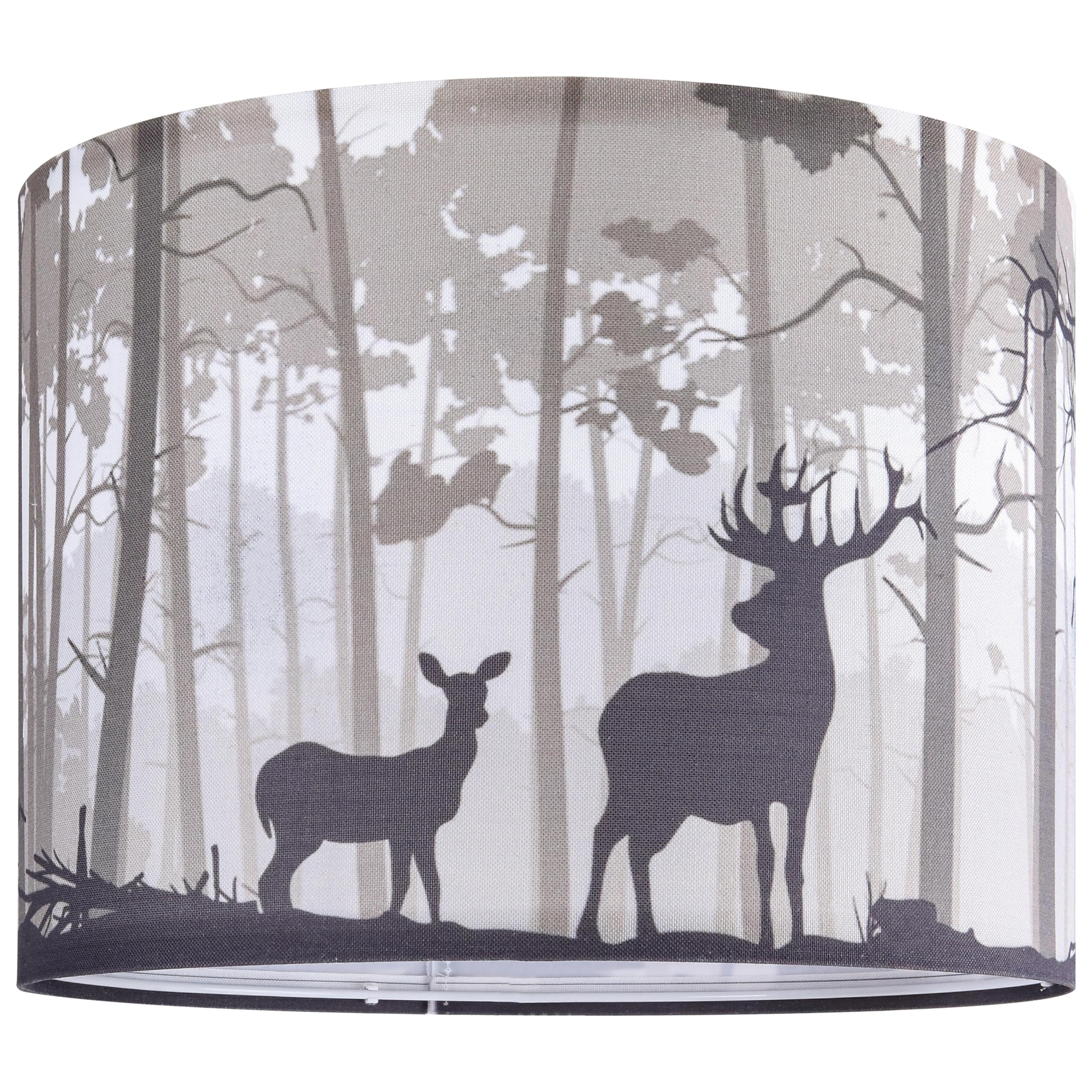 GO&SO Drum Lamp Shade Medium Gray Animal Print Sika Deer Lampshade for Table - 13'' Top x 13'' Bottom x 10'' High(Spider) Vintag