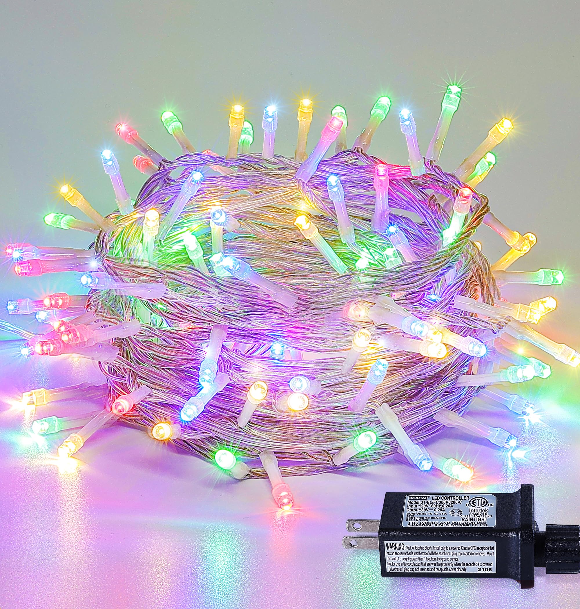 Mygoto 98Ft 200 Leds Multicolor String Lights - Waterproof Fairy Lights, 8 Modes, Ul Certified For Home, Garden, Wedding, Christmas