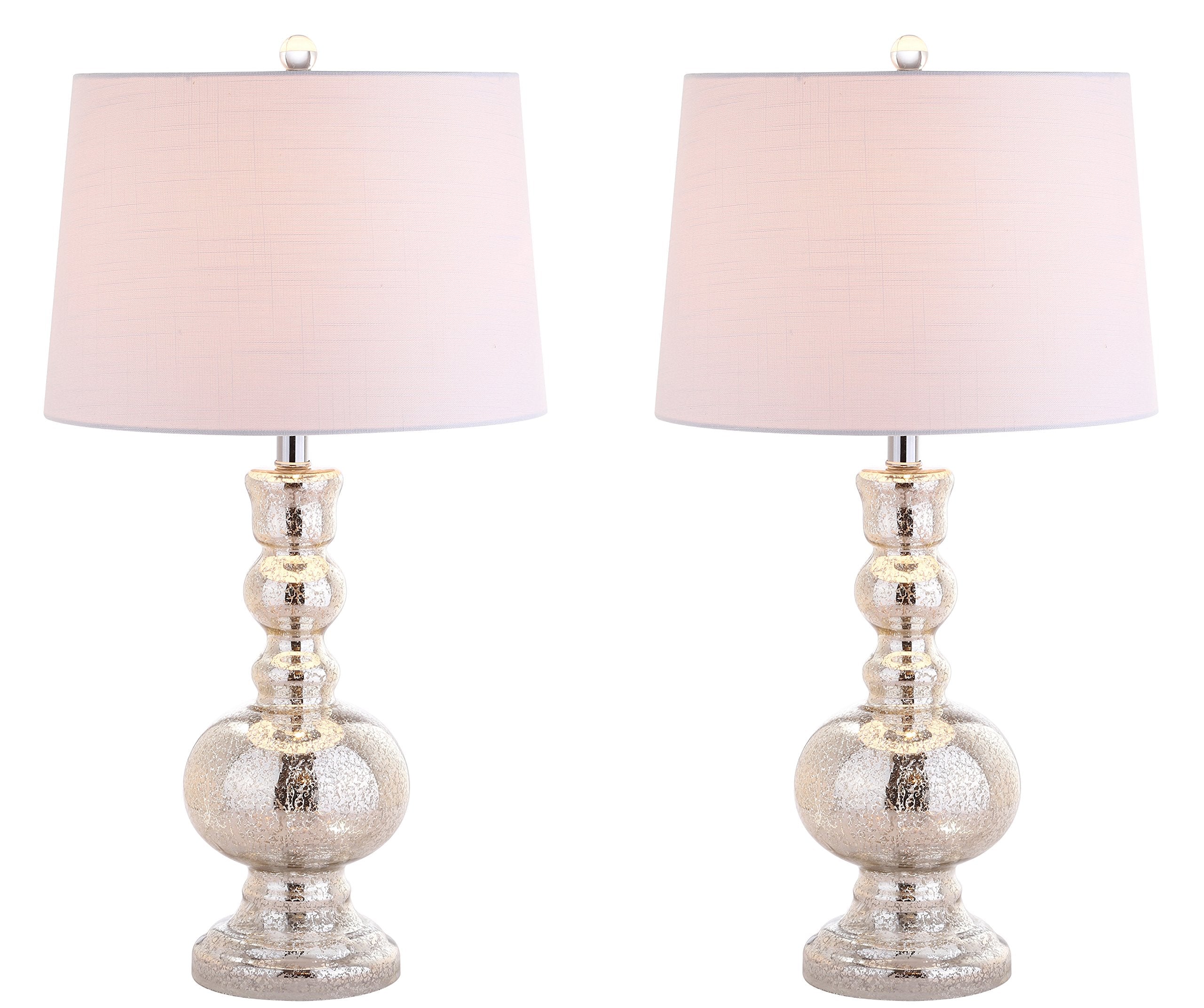 JONATHAN Y JYL1061D-SET2 Set of 2 Table Lamps Genie 28.5'' Glass LED Table Lamp Contemporary Transitional Bedside Desk Nightstan