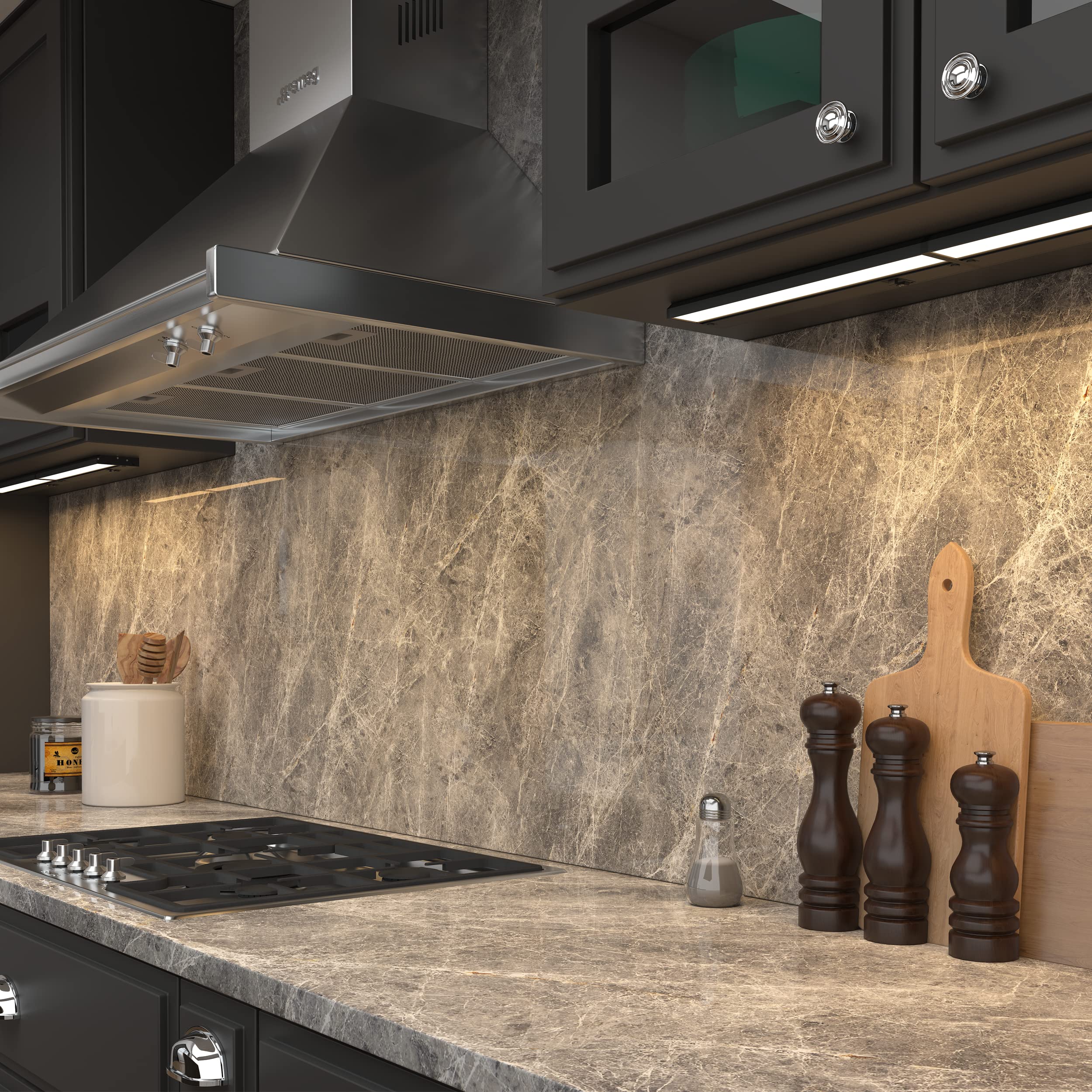 Lagom 40'' Direct Wire Dimmable Led Under Cabinet Lights, Selectable 2700K/4000K/5000K, Selectable Brightness, Black Finish, Uc0