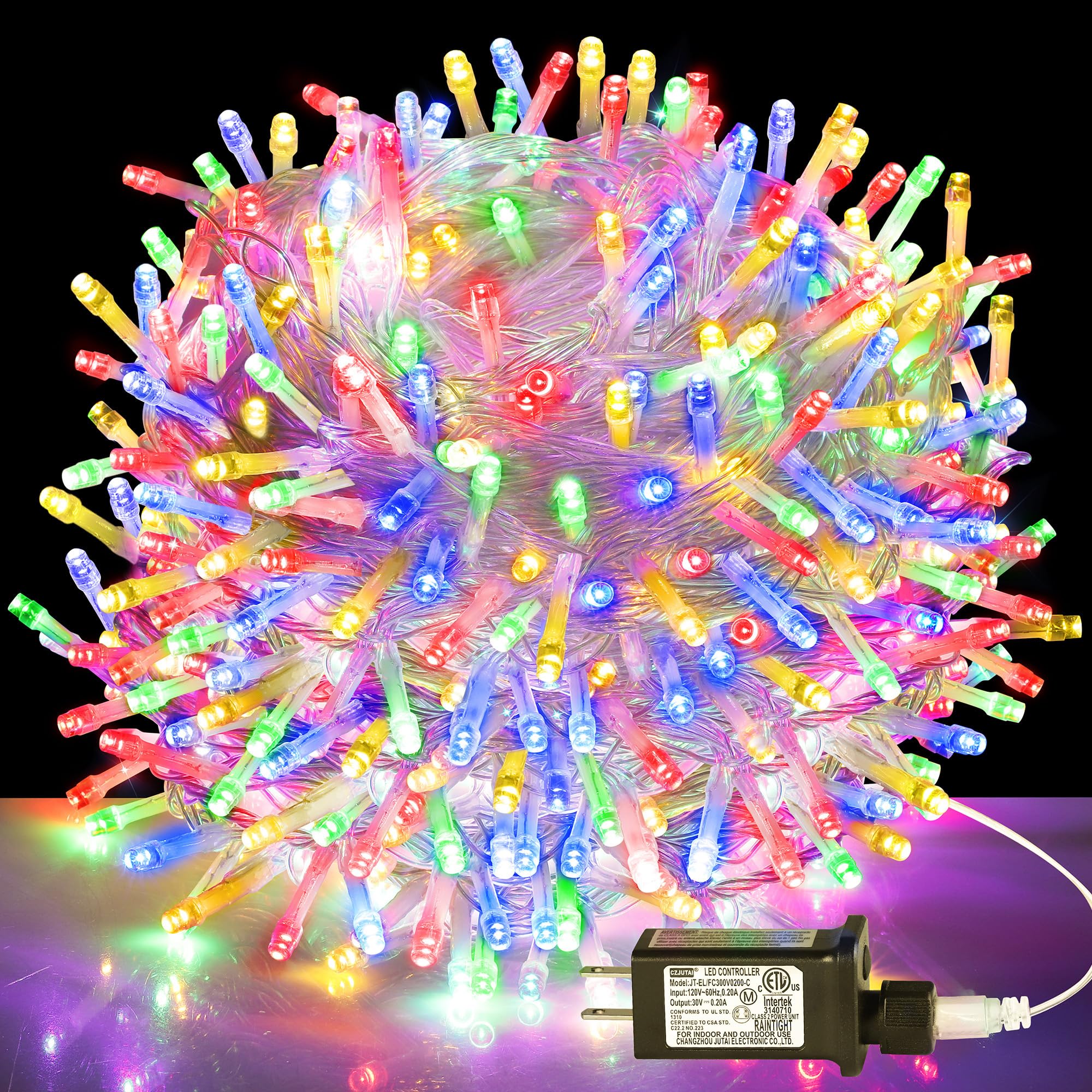 kemooie 500 LED Orange Halloween Lights, 164FT, Waterproof, 8 Lighting Modes, Model HB-500COI