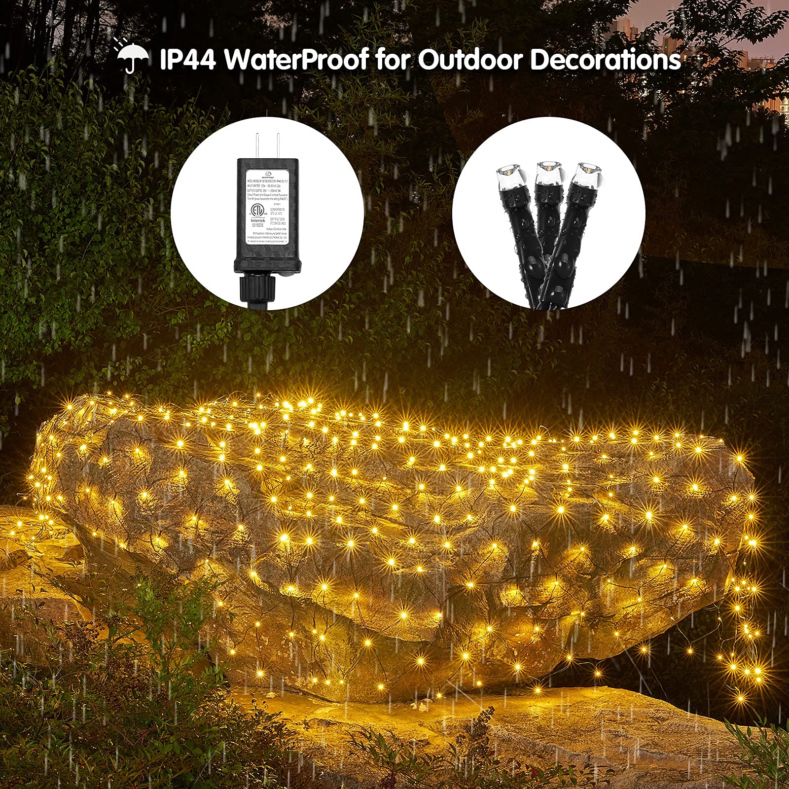 Blctec 360 Led Christmas Net Lights, 9.8X6.6Ft, Waterproof, 8 Modes, Warm White