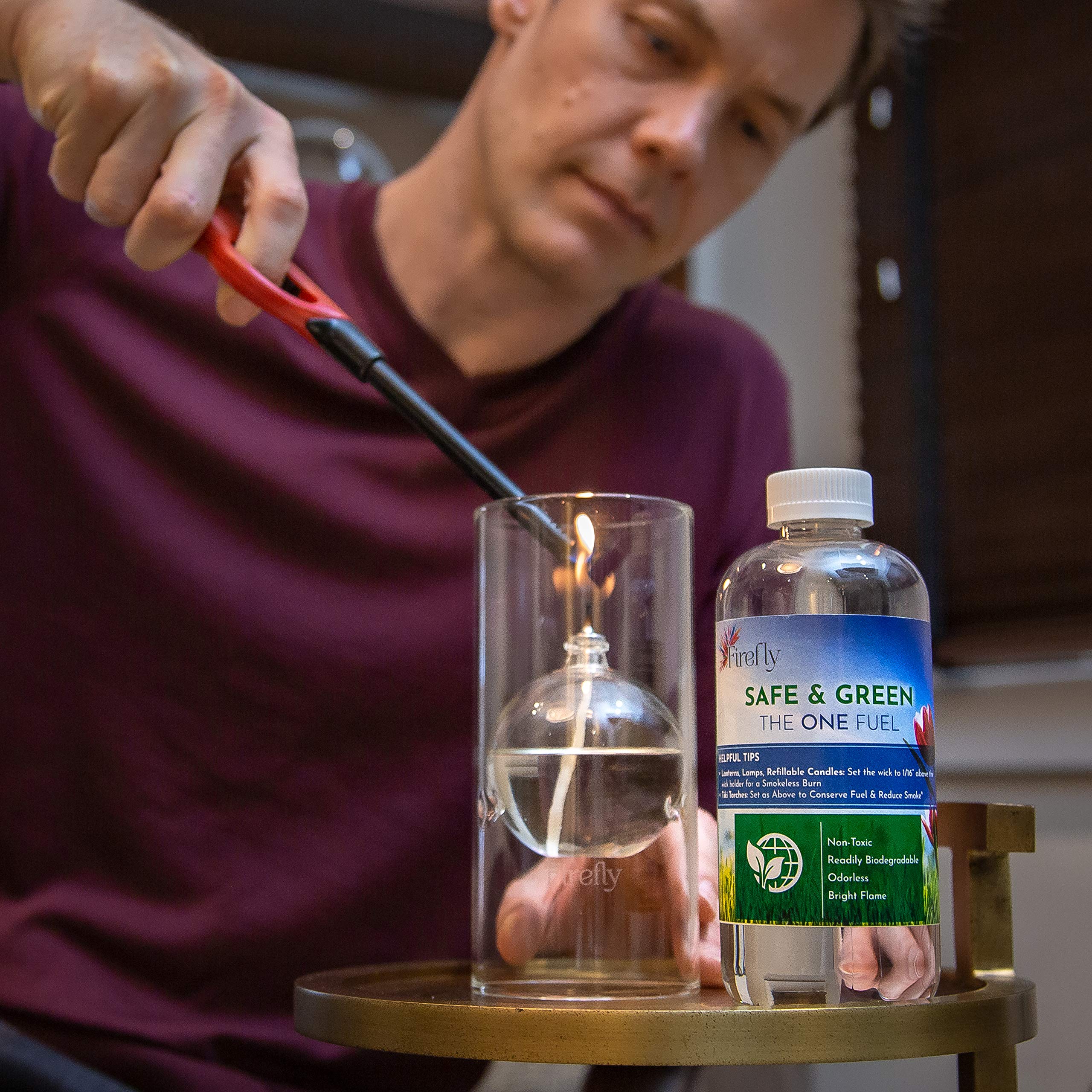 Firefly Eco-Friendly Lamp Oil - Clean Burning, Odorless Paraffin Oil, 1 Gallon, Clear, Safe for Indoor & Outdoor Use