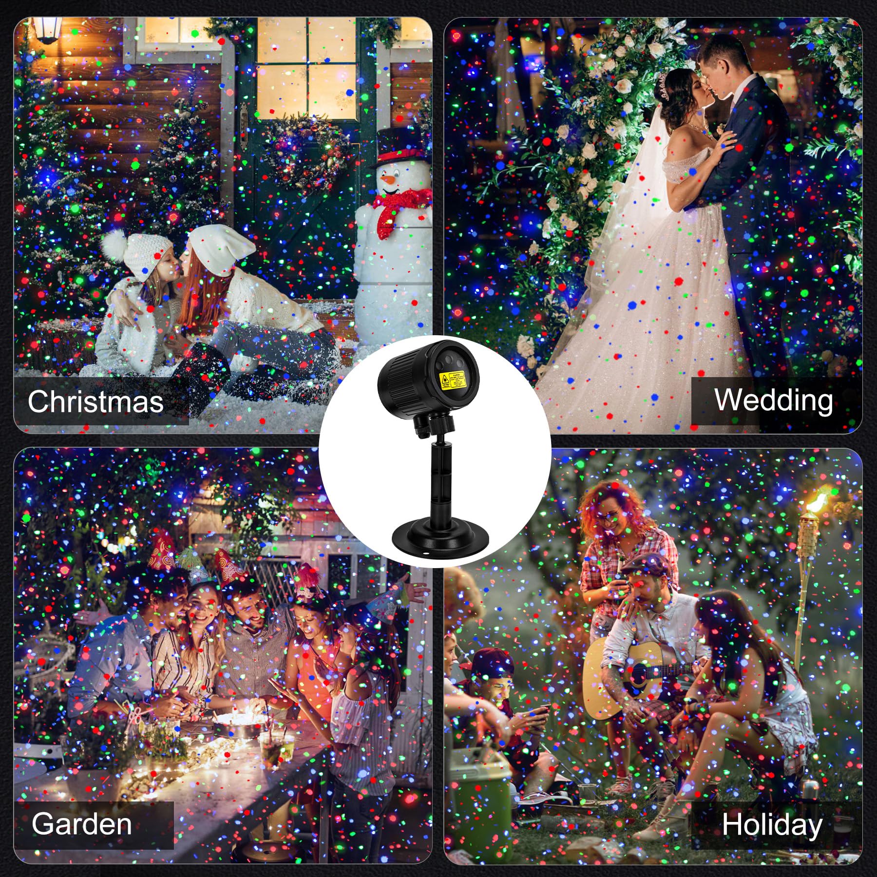 Laser Christmas Projector Lights Outdoor, Outdoor Garden Moving Firefly Landscape Lights Waterproof Rgb, Christmas Decorations L