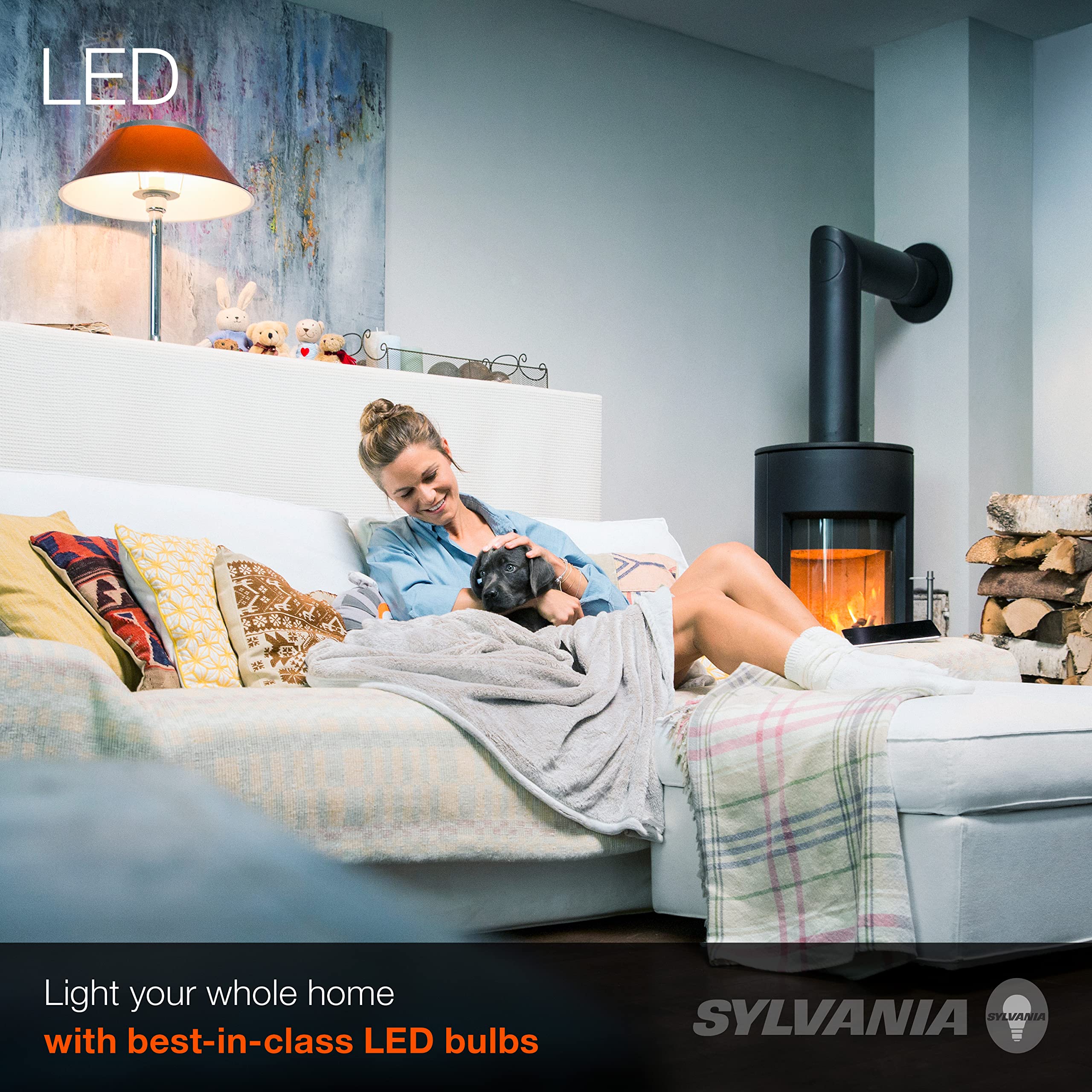 Sylvania Ultra Led A19 Light Bulb, 75W Equivalent, Efficient 12W, 13 Year, Dimmable, 1100 Lumens, Frosted Finish, 5000K, Dayligh
