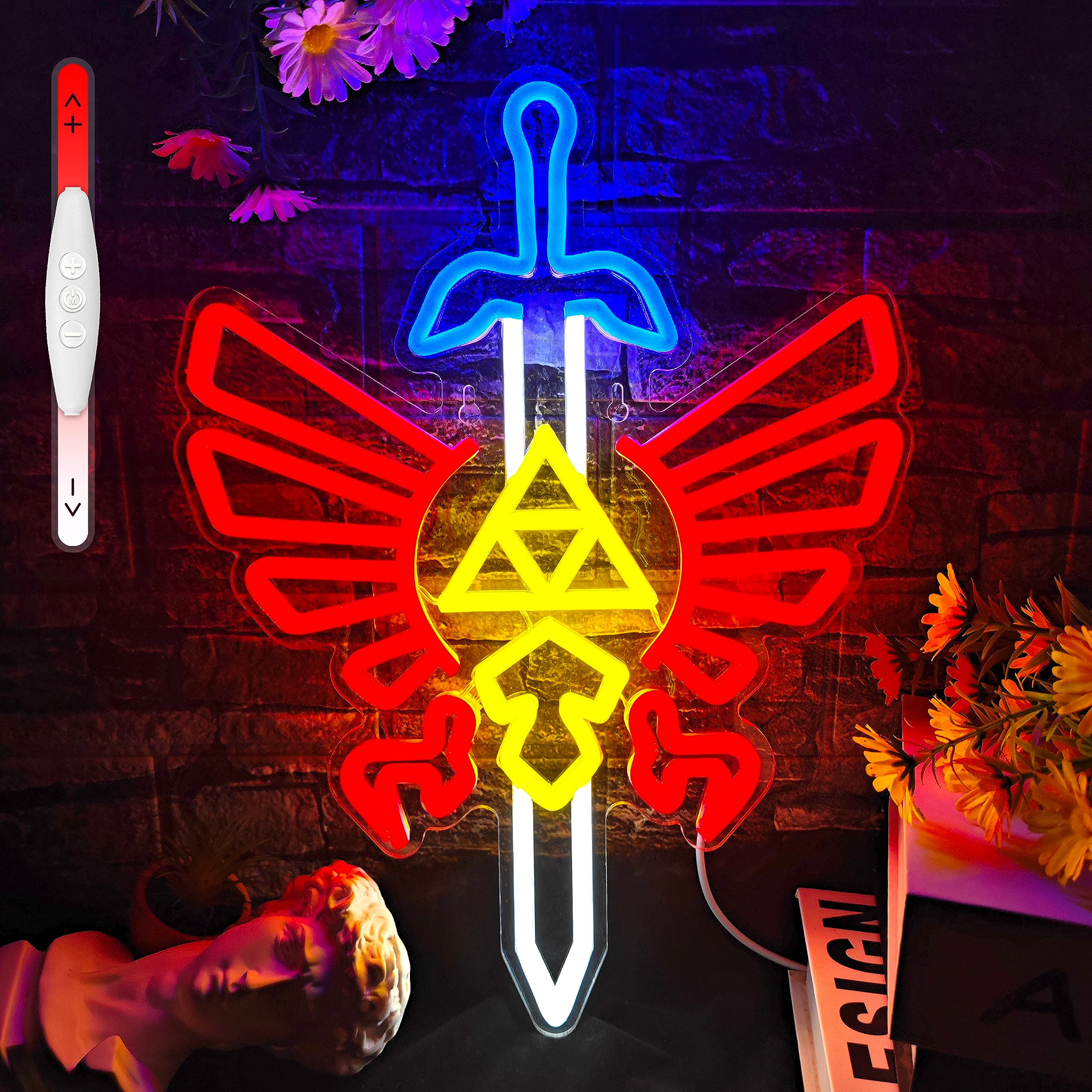 JIARODEY Neon Sign - decorative replica cutting edge LED Wall Decor for Gaming Room, 15.7x10.6inch, Model S-01, Color: decorative replica cutting edge