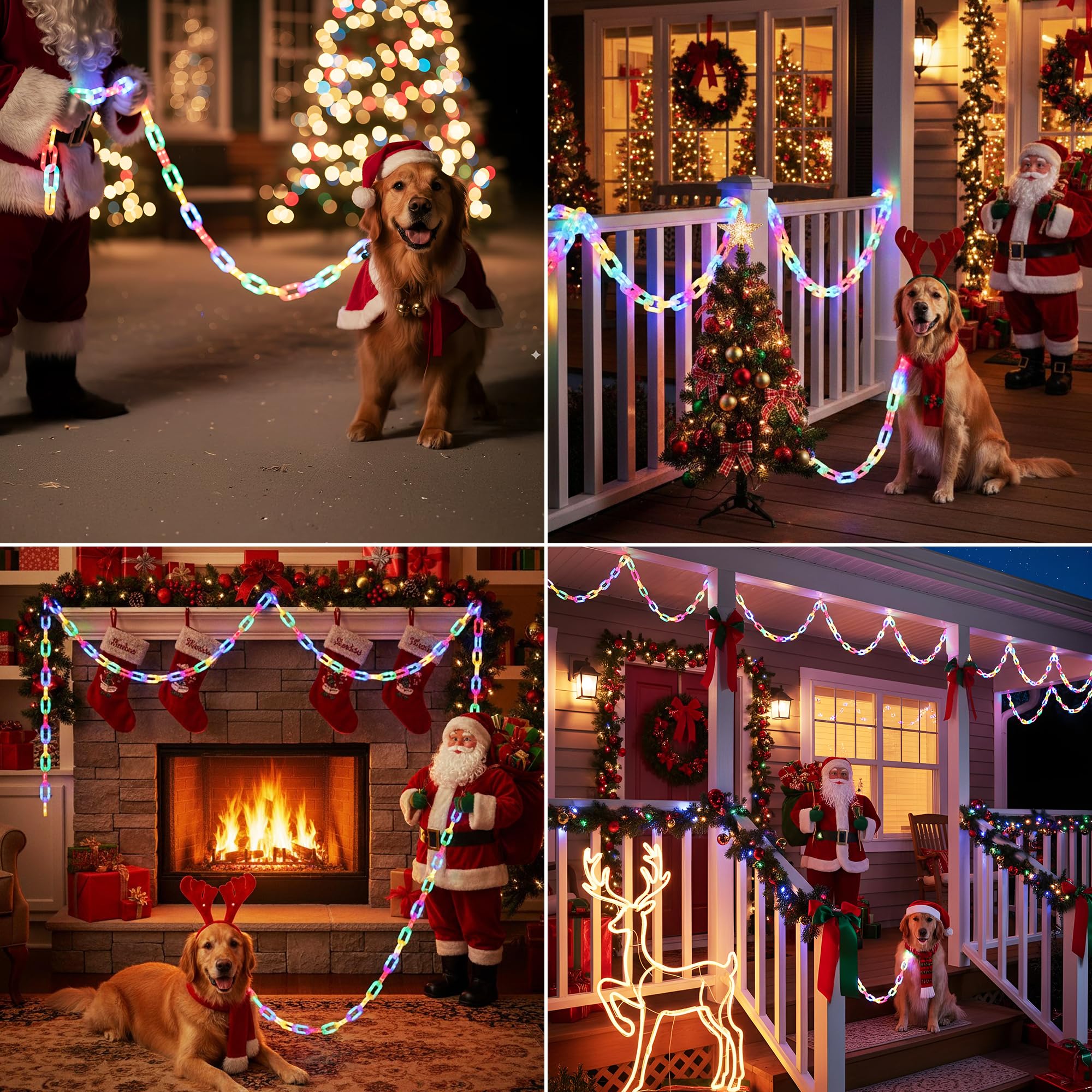 Solar Halloween Decorations Outdoor String Lights - 10 Ft 160 Led Plastic Chain String Lights With Waterproof  8 Lighting Modes And Timer Function Us protected design Product (Multicolor)