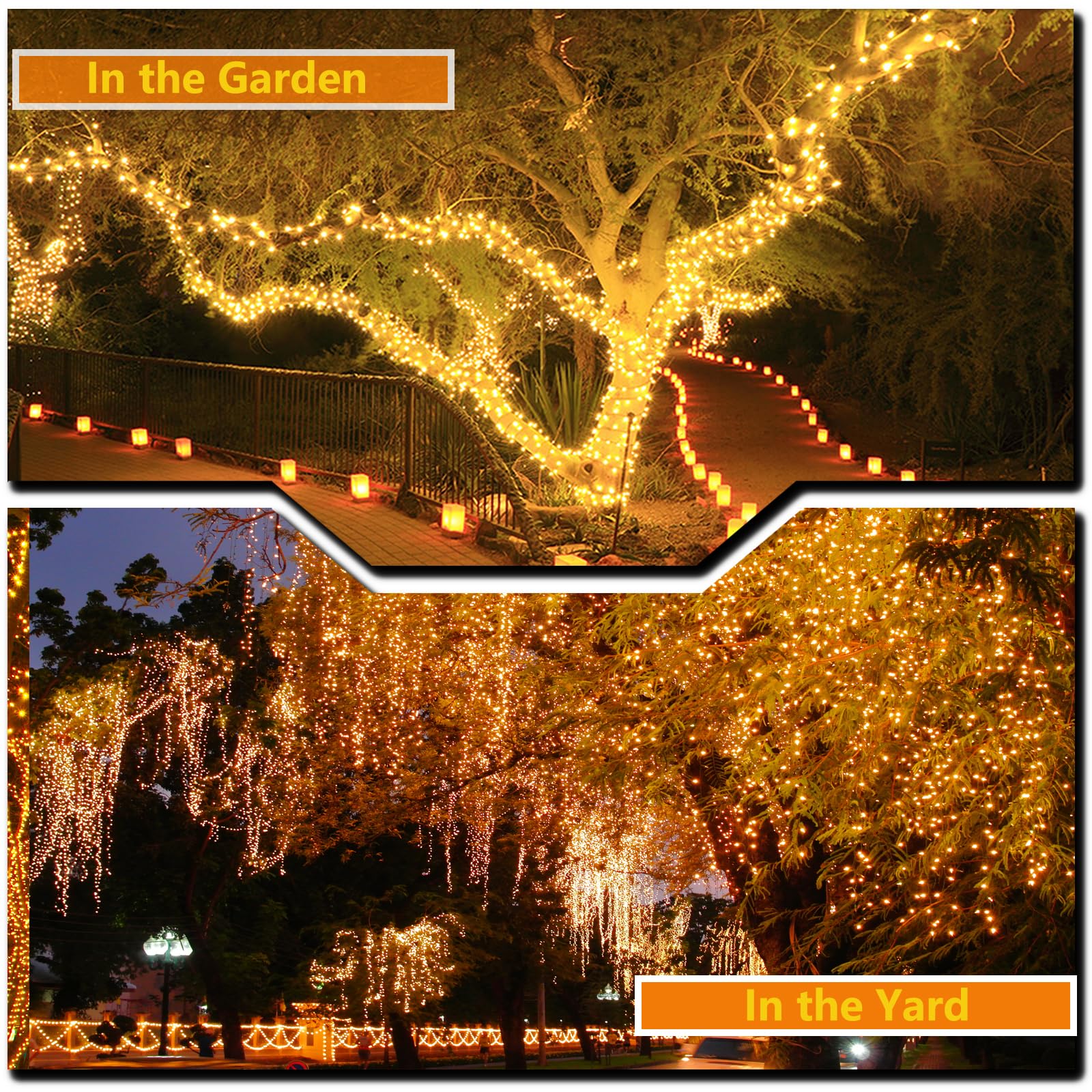 Ozs 2Pk 240Led 95Ft Solar String Lights Outdoor, Solar Christmas Lights Waterproof, Green Wire Solar Tree Lights With 8 Lighting Modes For Xmas Party Garden Christmas Decorations (Warm White)