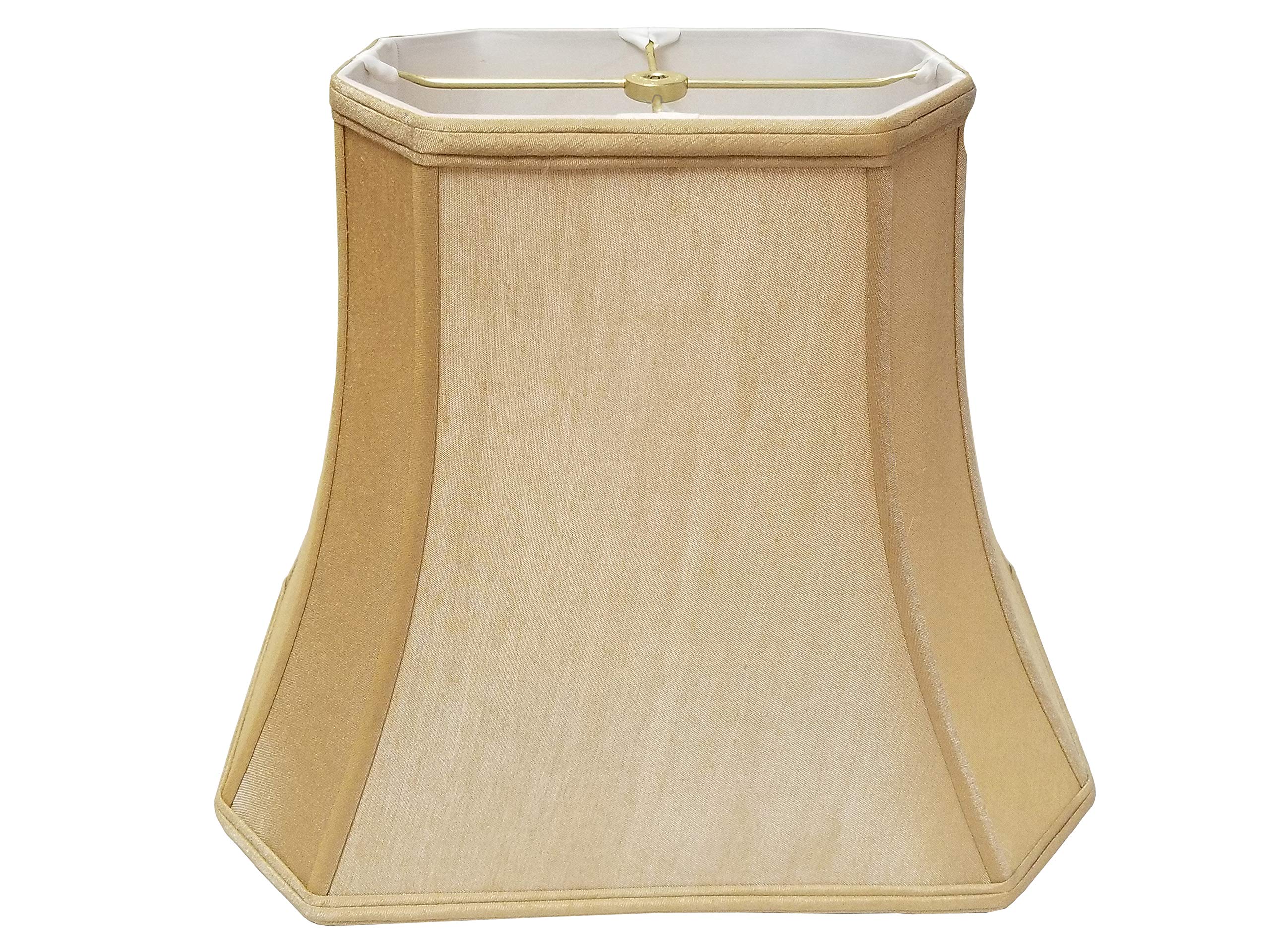 Royal Designs Rectangle Cut Corner Lamp Shade, Antique Gold, (6 x 8) x (9 x 14) x 10.5