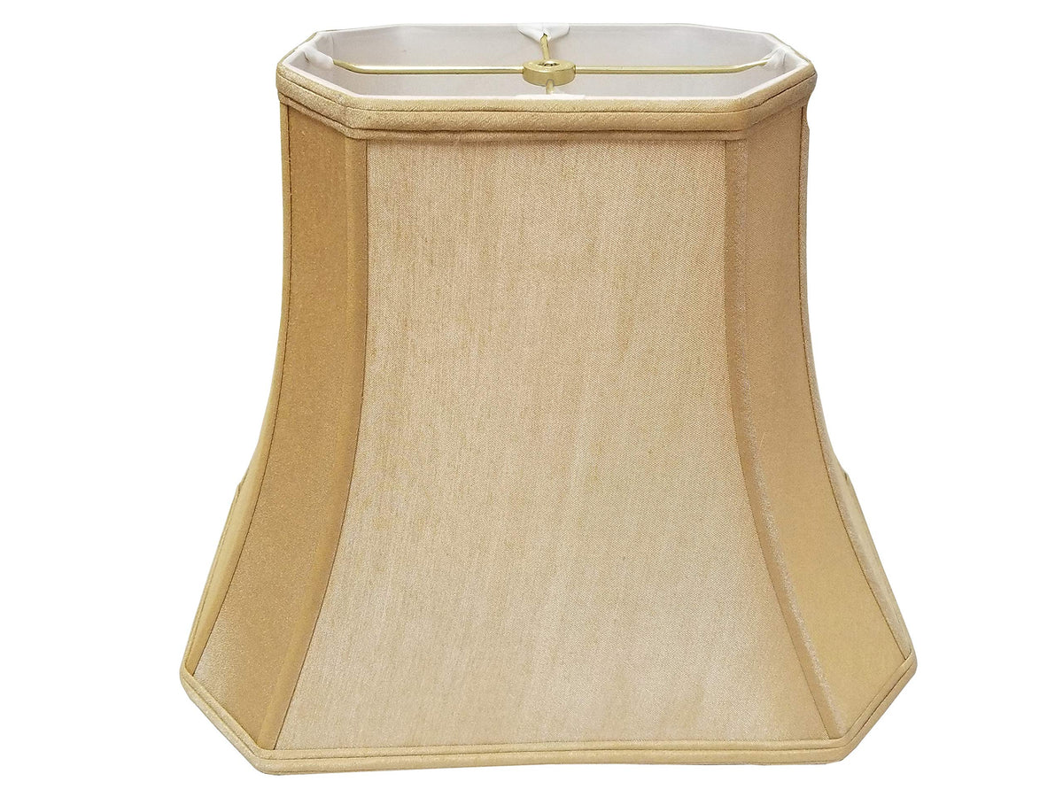 Royal Designs Rectangle Cut Corner Lamp Shade, Antique Gold, (8 x 12) x (14 x 20) x 14.25
