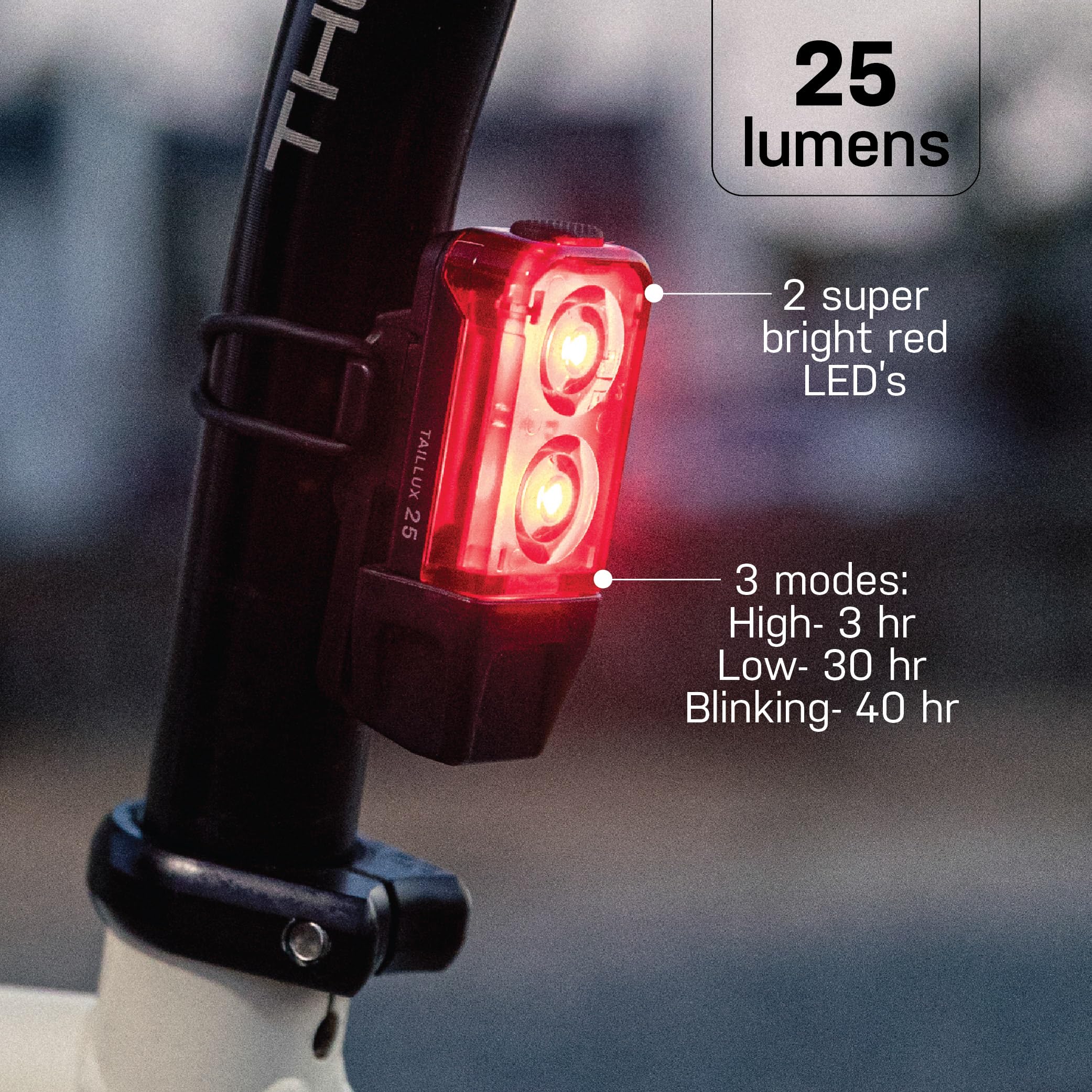 Topeak Tailux 25 Usb Tail Light, Rechargeable