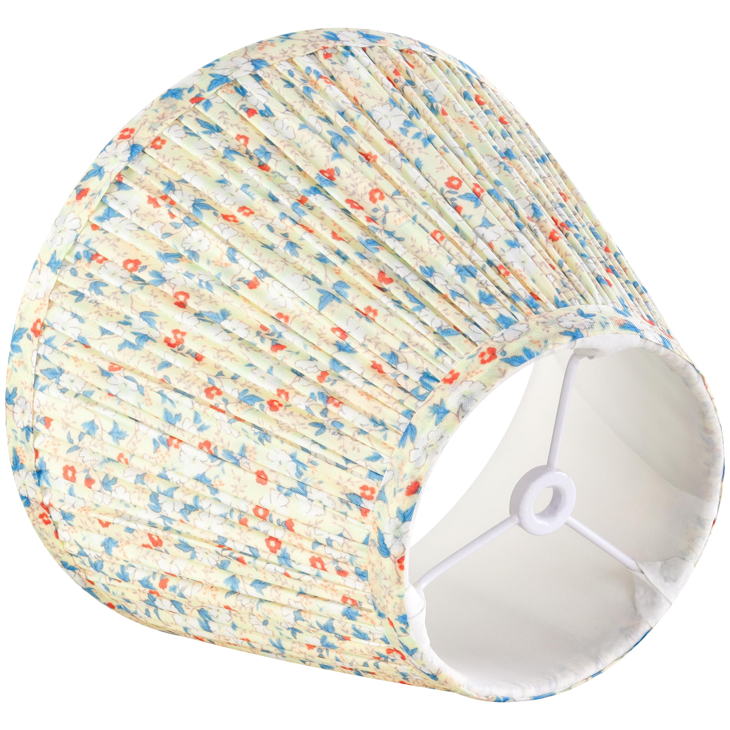 Goso Set Of 2 Small Pleated Floral Lamp Shades-5 * 9 * 6.4 In (Spider) For Table Lamps Wall Lamps Bell Lampshades Natural Fabric