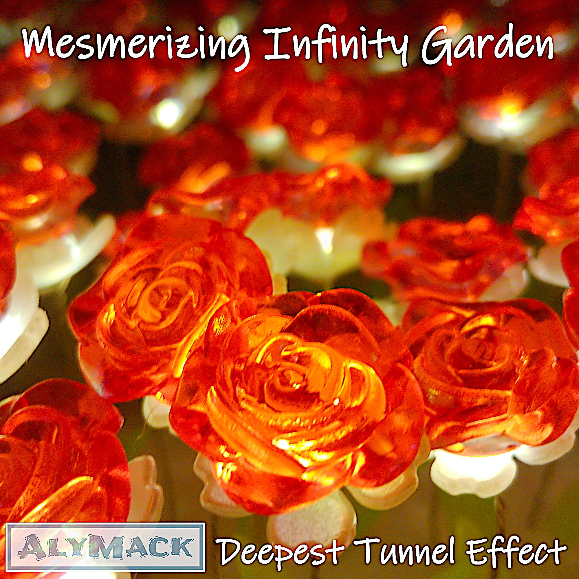 Alymack Tulip Lamp Infinity Mirror - Cloud Infinite Flower Lamps & Nursery Night Lights - Fully Assembled Tulips Night Light, Aa
