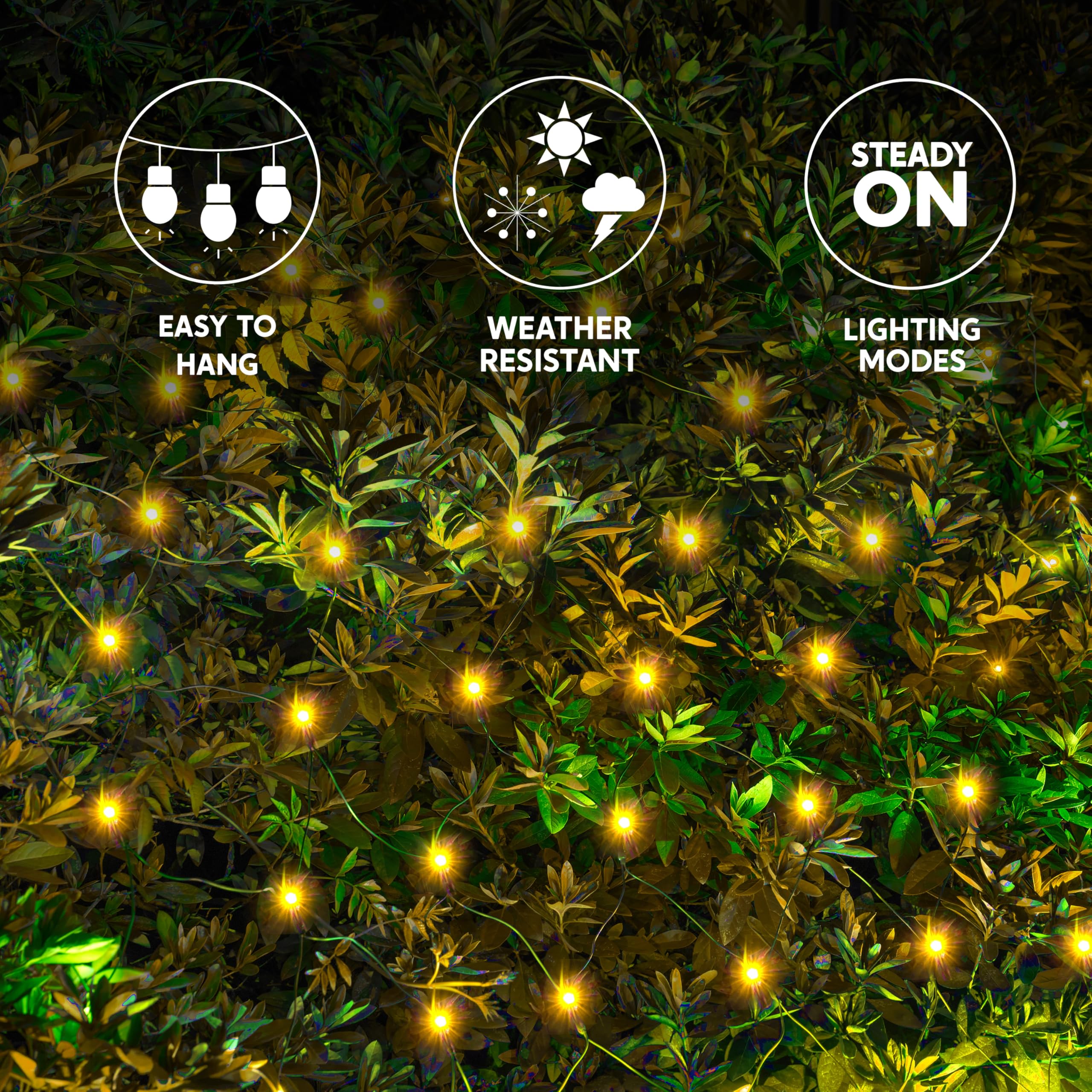 JOYIN Christmas Net Lights, 100 LED Warm White, 4x6FT, 8 Modes, Waterproof for Indoor/Outdoor Decorations, Model GVLVIC30V100N-J88