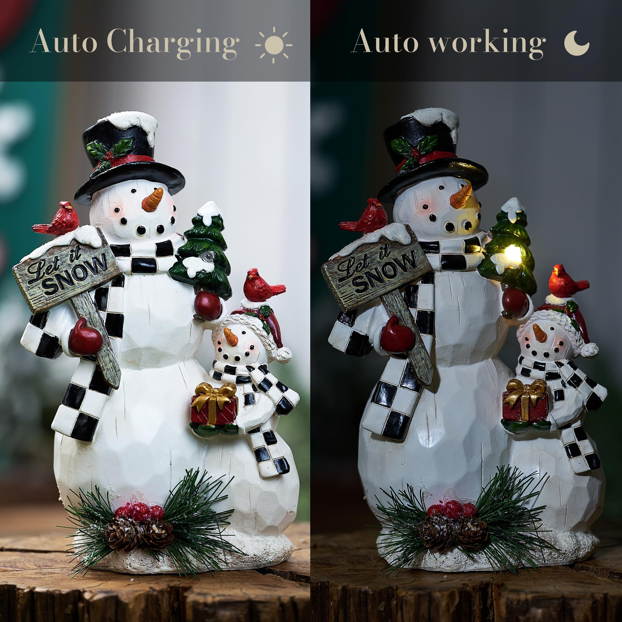 Teresa'S Collections Outdoor Valentines Decorations For Garden Decor, Snowman Decorations With Solar Festive Lights Outdoor, Per