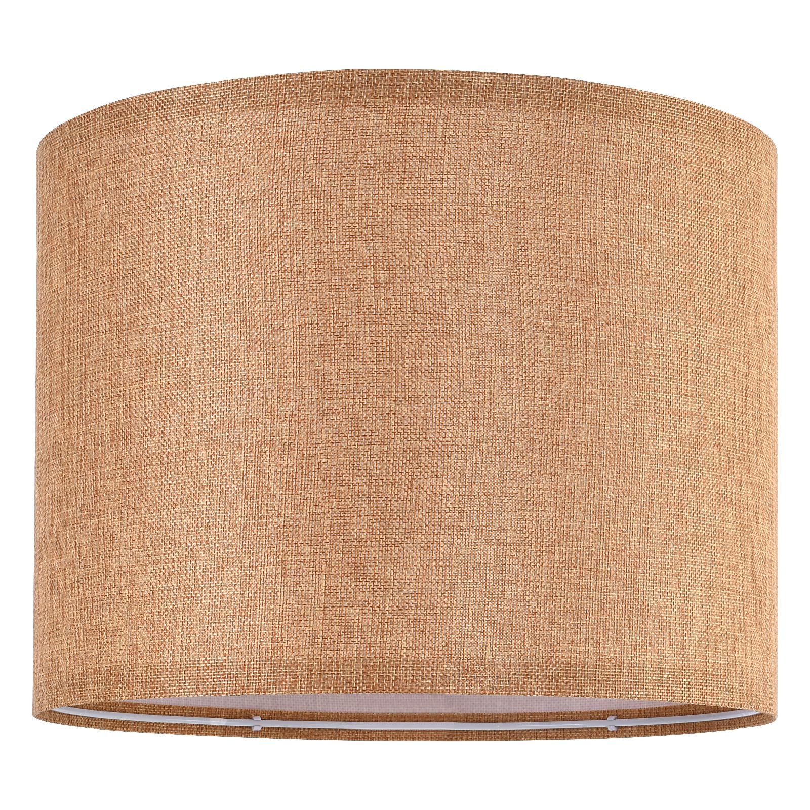 PIKOPIKO Brown Medium Drum Lamp Shades 13 Top x 13 Bottom x 10 High (Spider) Farmhouse Lampshades for Table Lamp & Bedside Lamp 