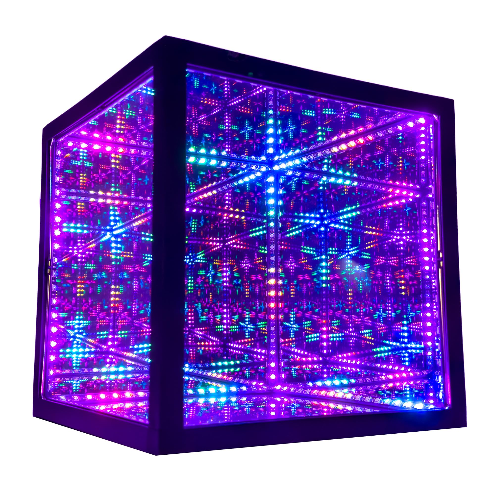 The Hyperspace Lighting Company HyperCube Infinity Cube LED Light - 10-Inch Sound Reactive Table Desktop Lamp - Cool & Creative 