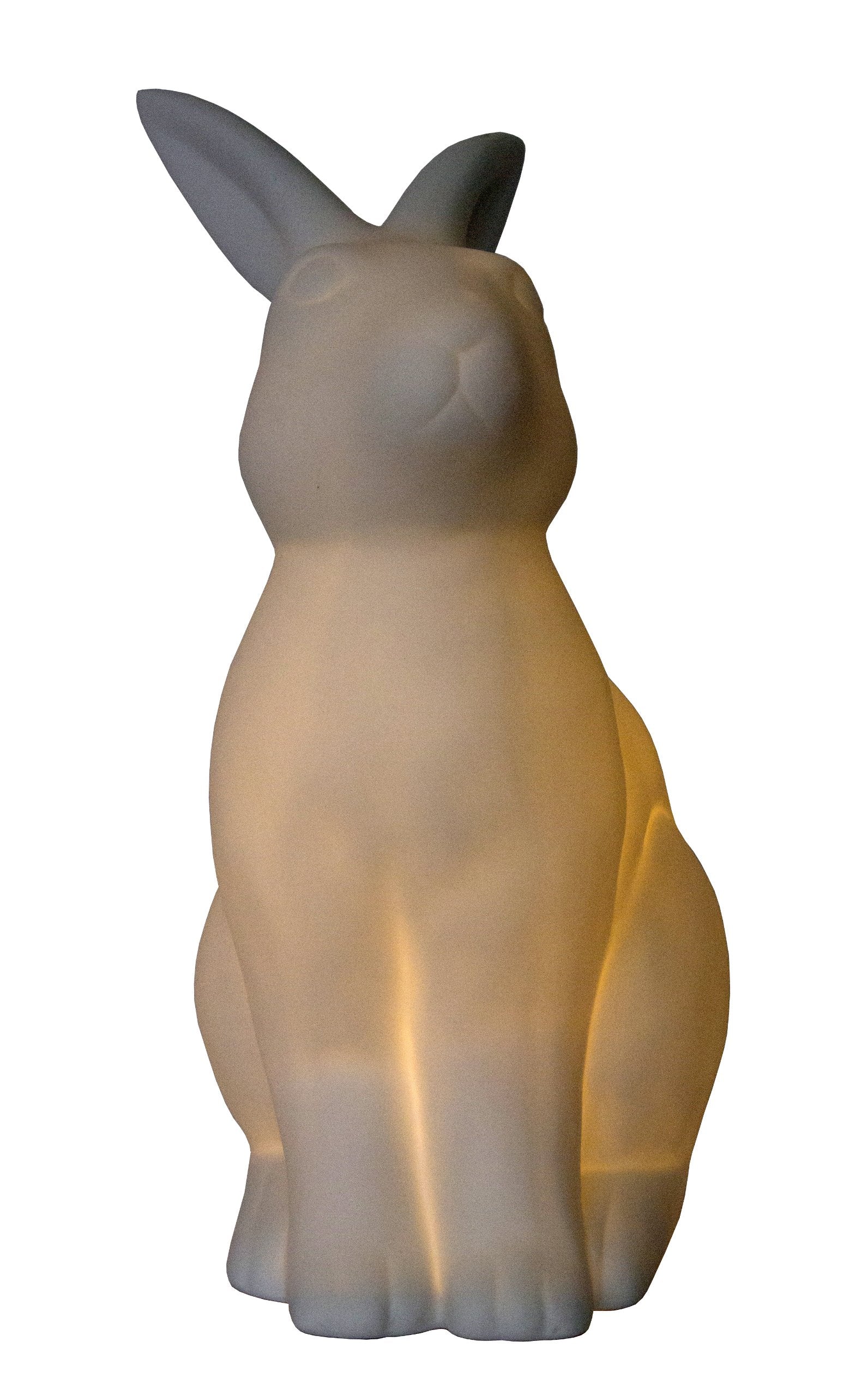 Simple Designs Bunny Rabbit Table Lamp, White Porcelain, Model LT3058-WHT, Ceramic Material