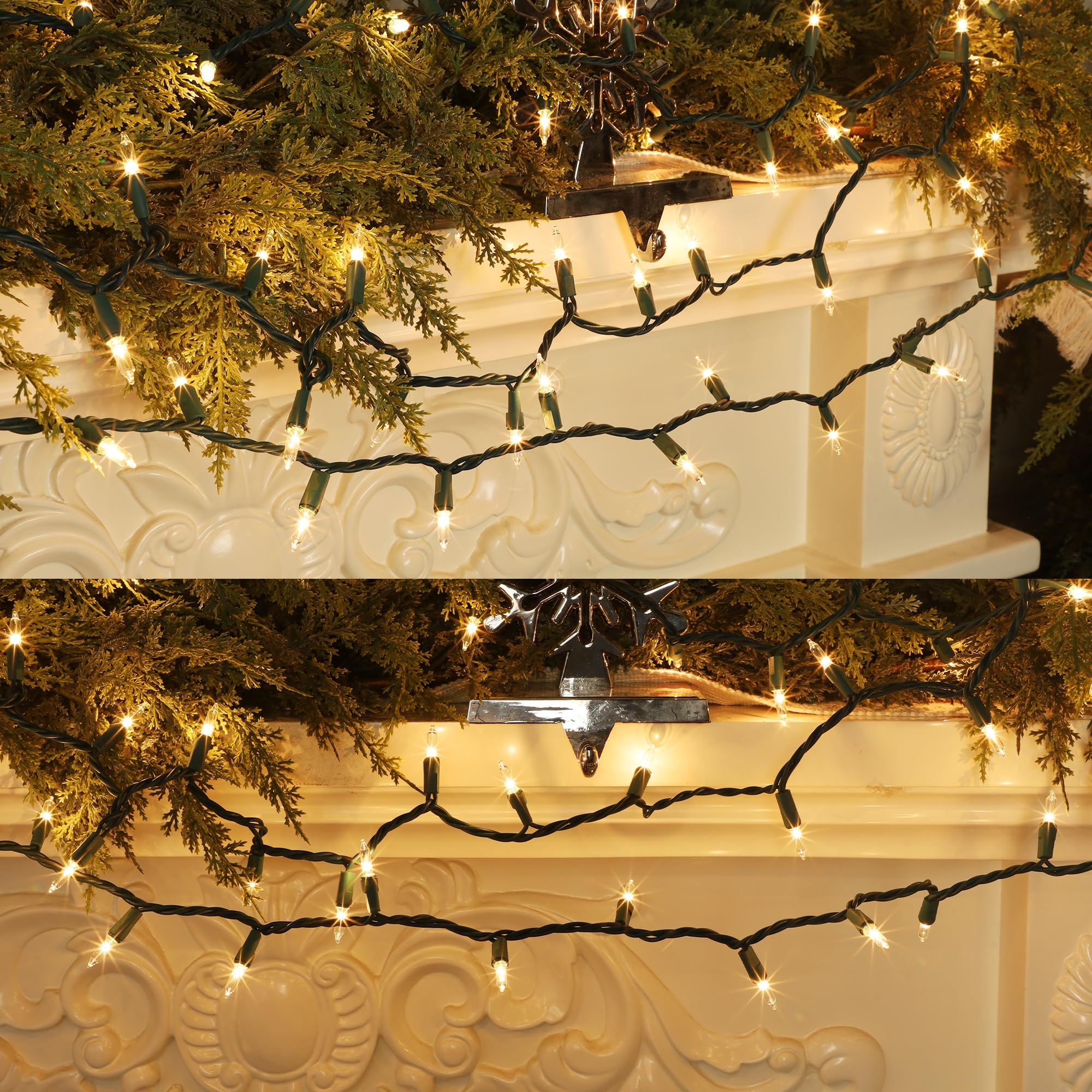 Watereem 3 Pack Clear Christmas String Lights  100 Count Each  Incandescent Mini Christmas Lights  Connectable Xmas Tree Light For Indoor Outdoor Garland Birthday Holiday Wedding Festival Party