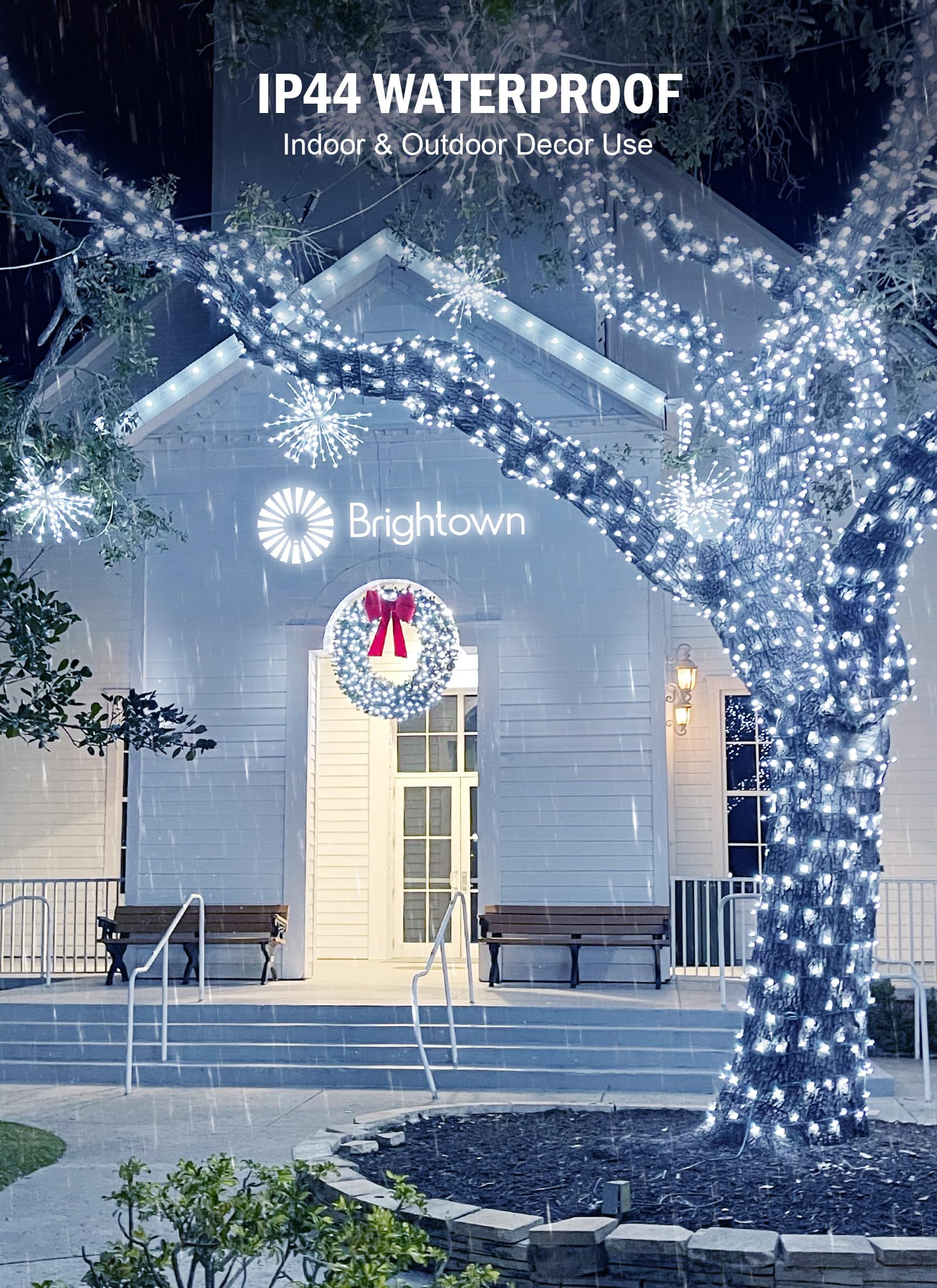 4 Pack Battery Operated String Lights Outdoor, 4Ft 60 Led Battery Powered String Fairy Lights With Time, 8 Modes, Waterproof Twinkle String Lights For Outside Indoor Bedroom Tree Wedding, Cool White