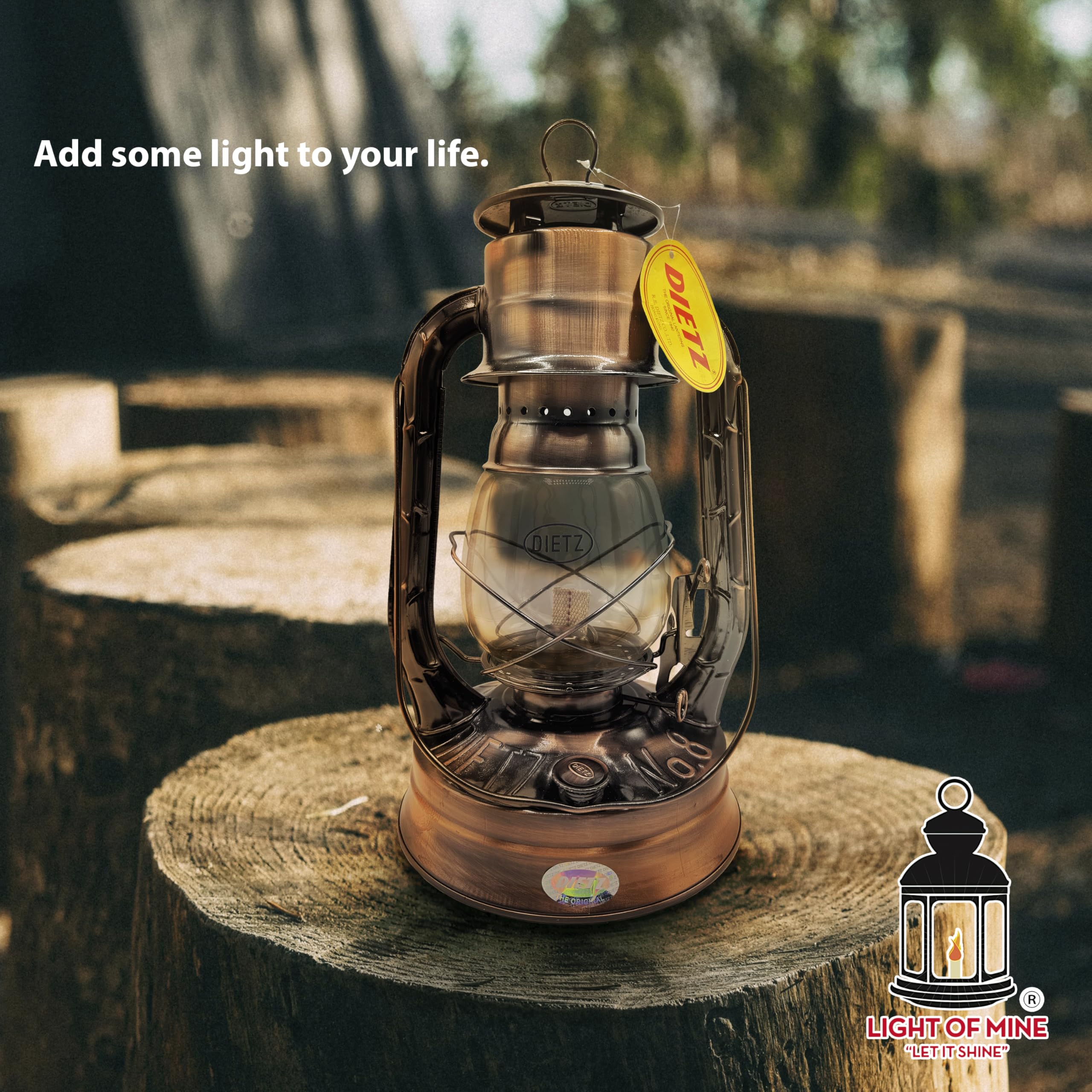 Light Of Mine - Dietz #08 Air Pilot Bronze Oil Lantern With 7/8'' Replacement Wick Strips (Bronze)