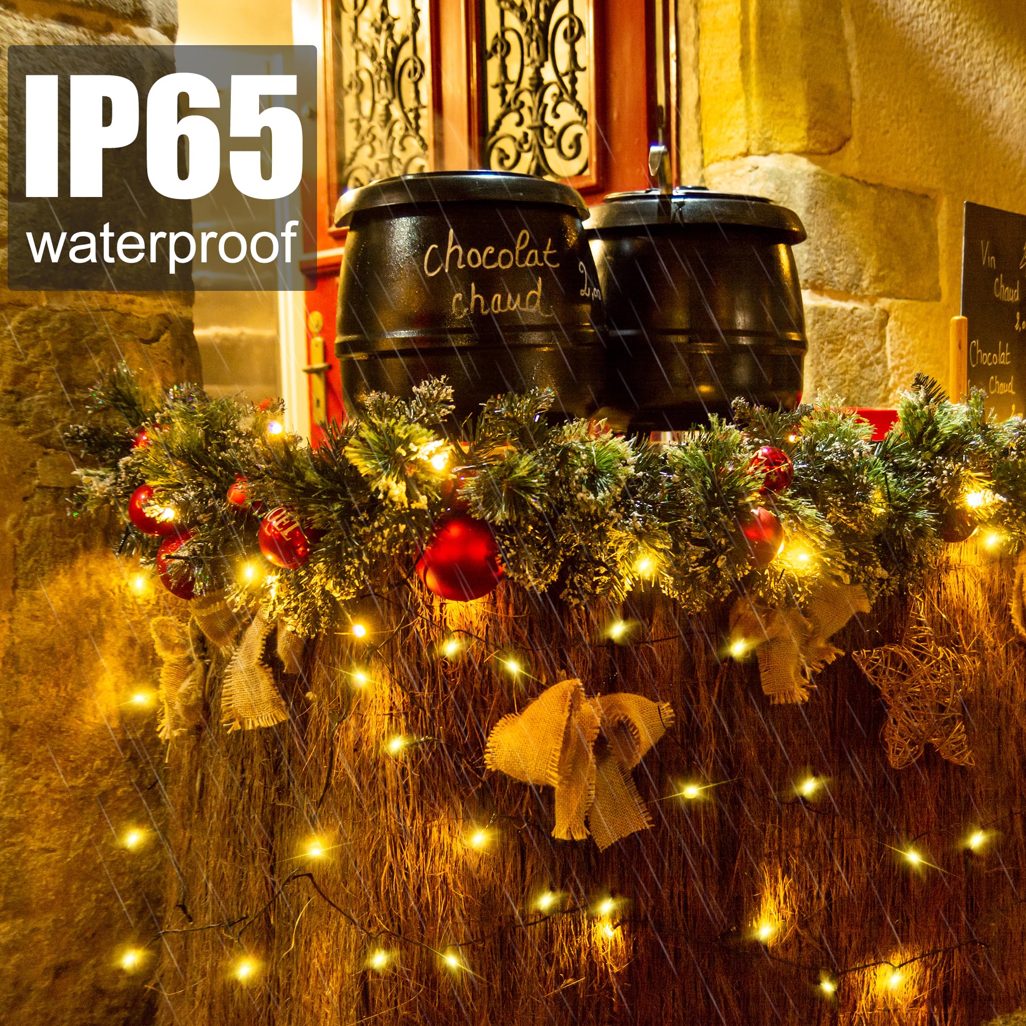 Solar String Lights For Outside, 39Ft 100 Led Solar String Lights Outdoor With 8 Modes ,Solar Christmas Lights Outdoor Waterproo