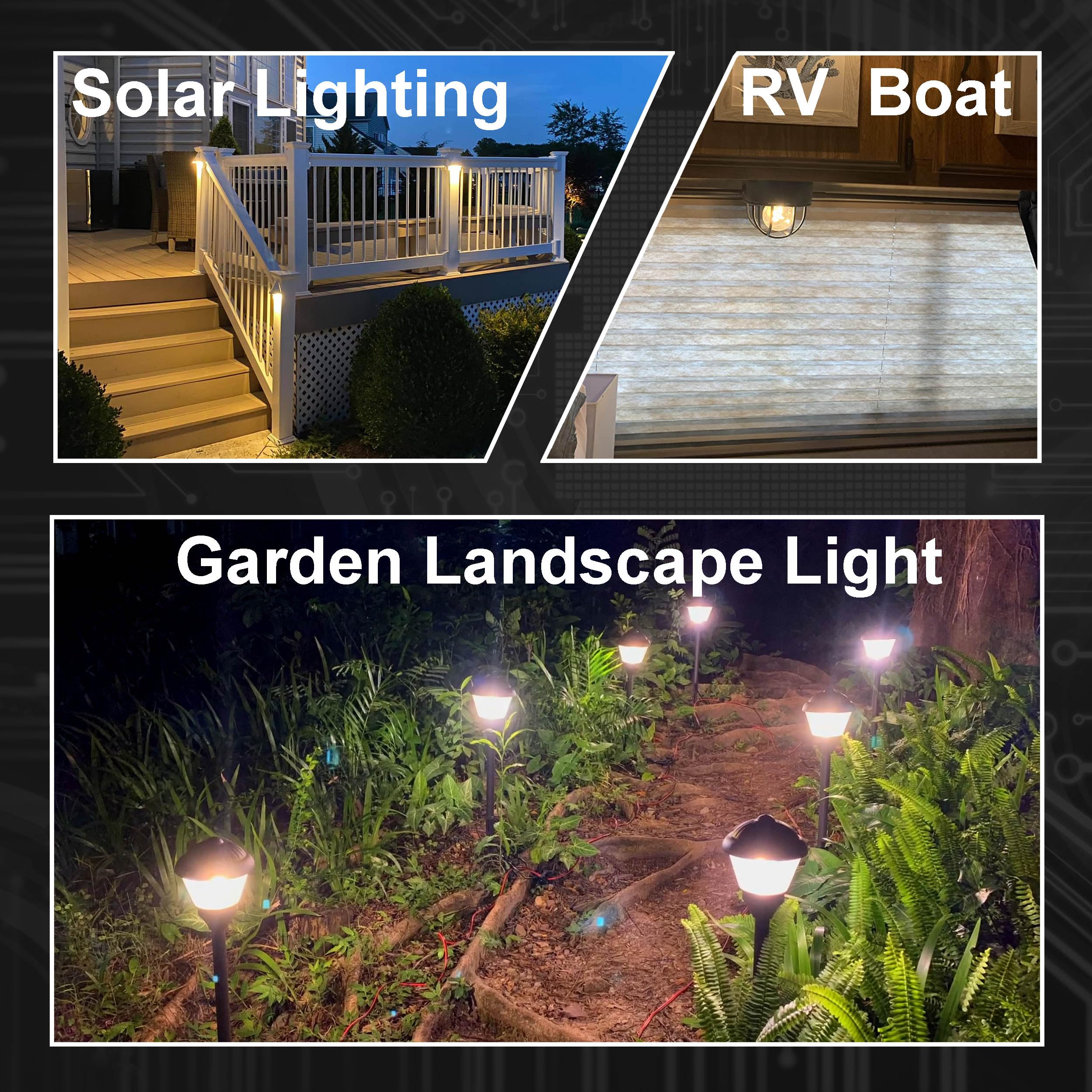 Hylroe E12 12V LED Candelabra Bulb, 4W 450Lm, Warm White 2700K, Aluminum, Non-Dimmable, 4-Pack for RV