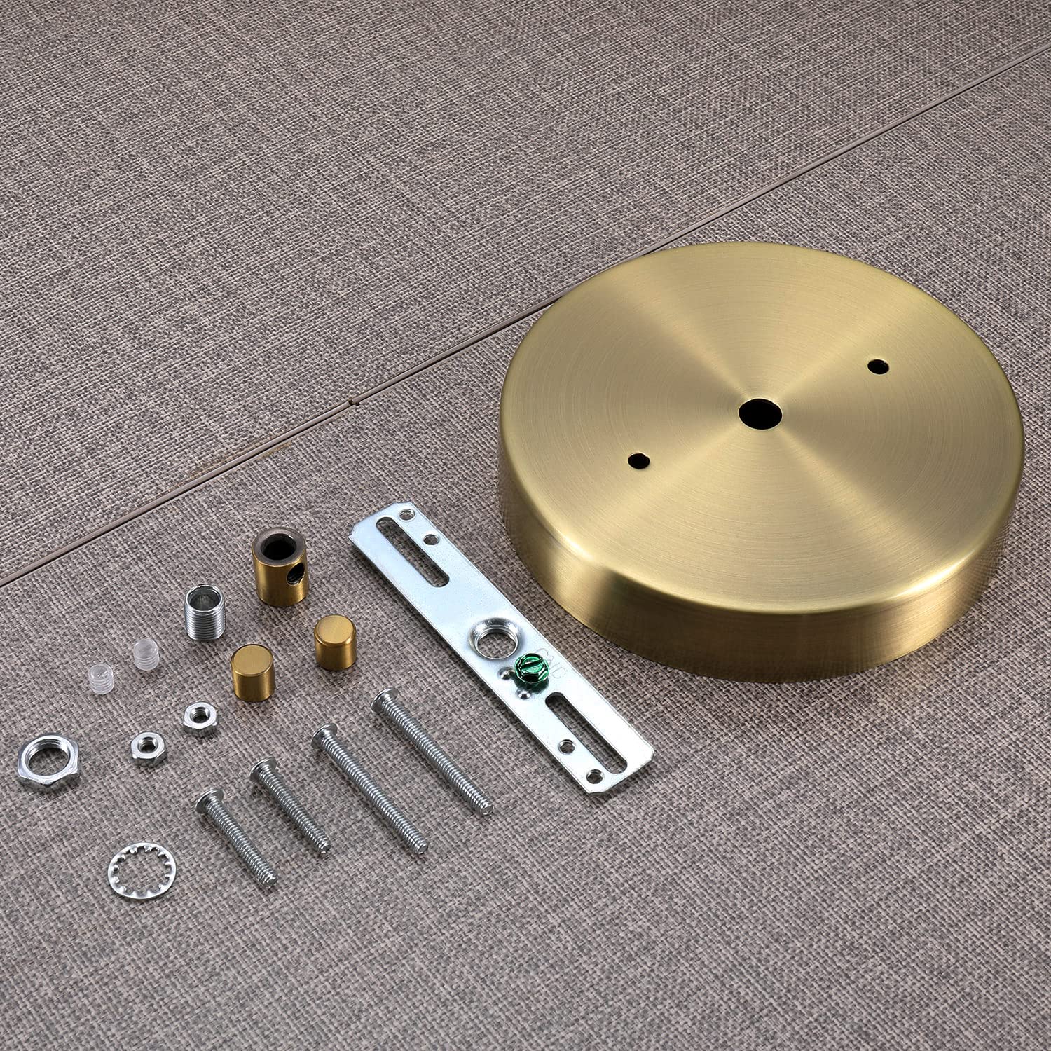 Canomo Pendant Light Canopy Kit, 5.125 Inch, Metal, Antique Brass, Model: Canopy-5-anti, Includes Mounting Hardware