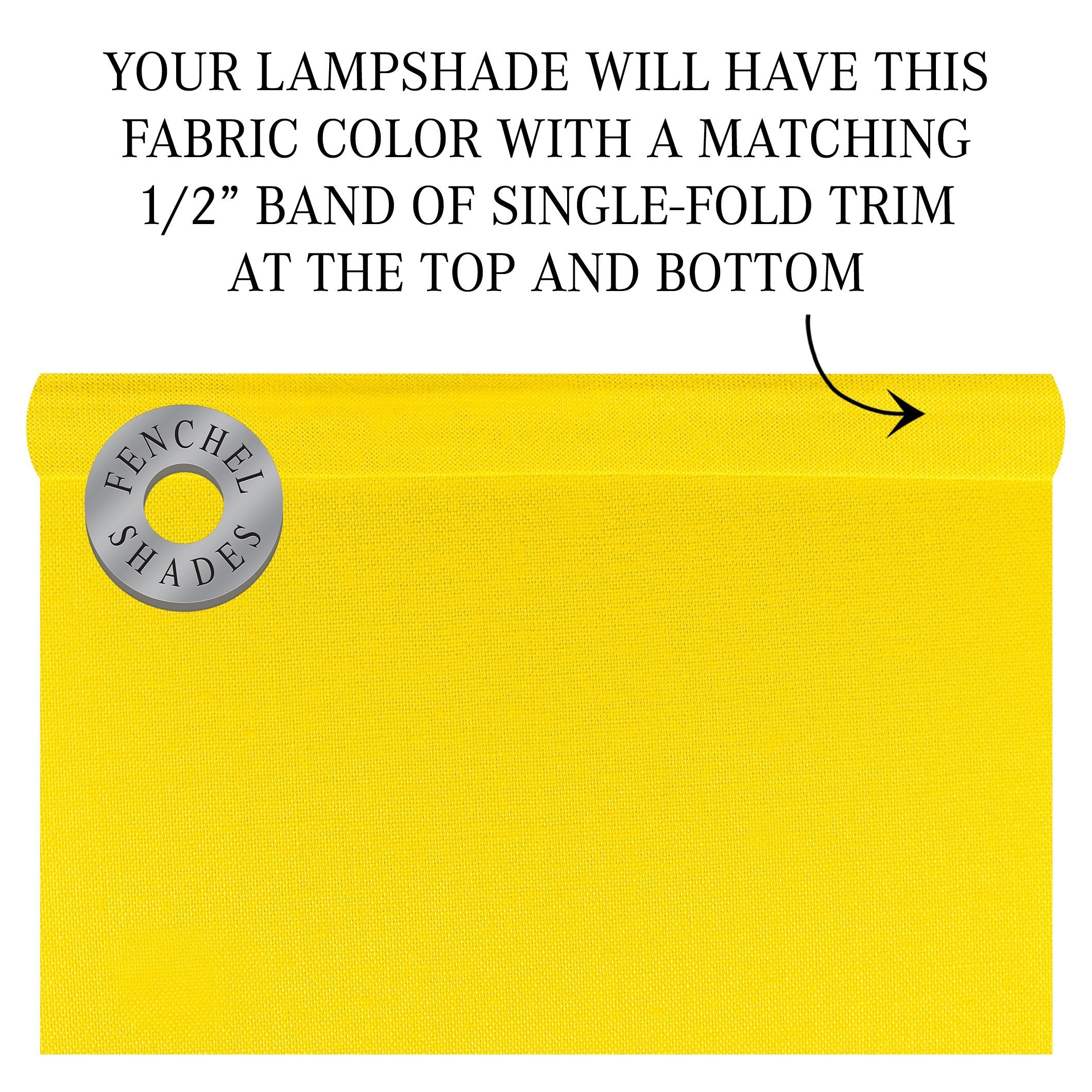 FenchelShades.com Cylinder Drum Lampshade, 17" Top/Bottom Diameter, 8" Height, Fabric, Citrus, Model 17-17-8-W-L-CIT