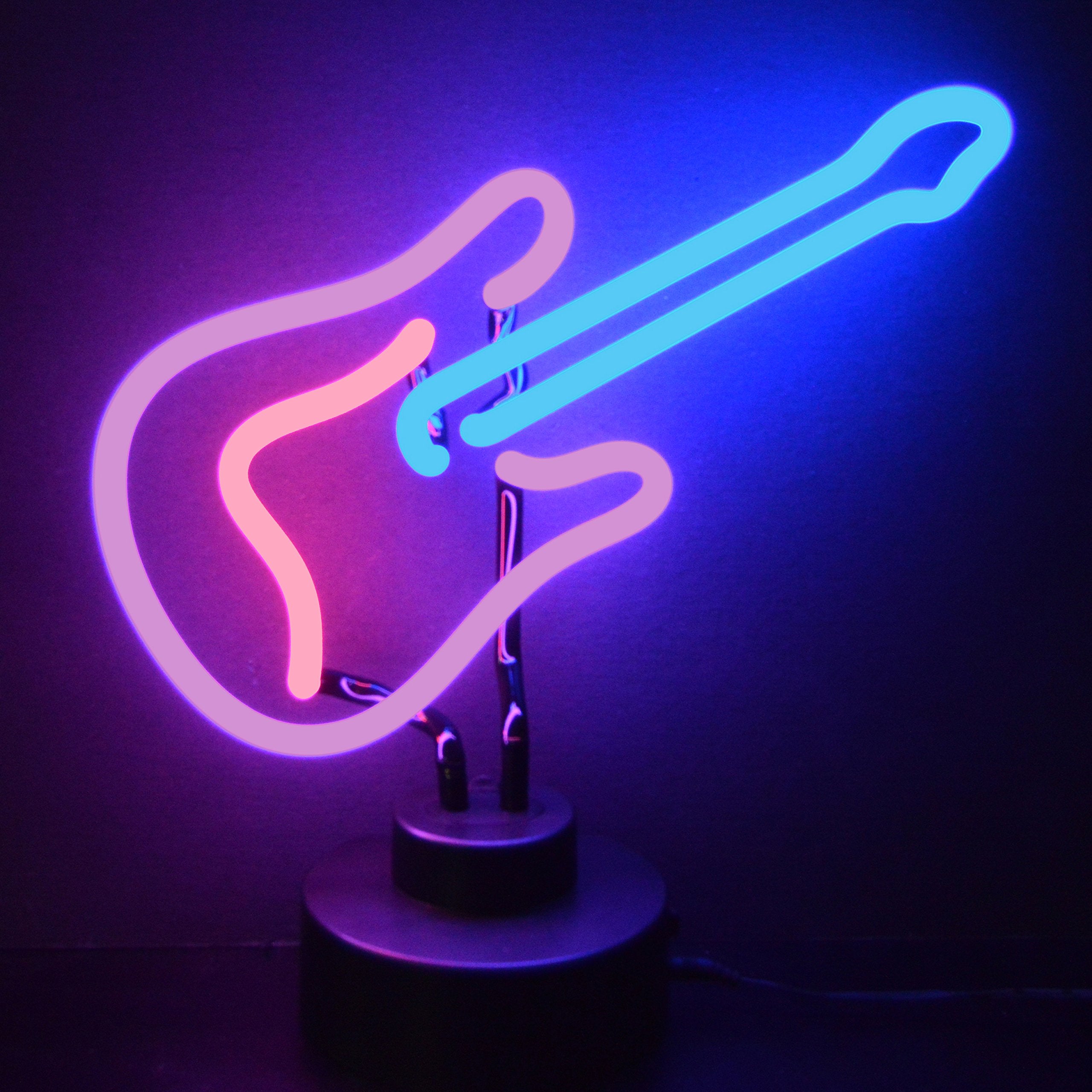 Neonetics Guitar Neon Sign Sculpture, Model 4GUITM, Plastic Material