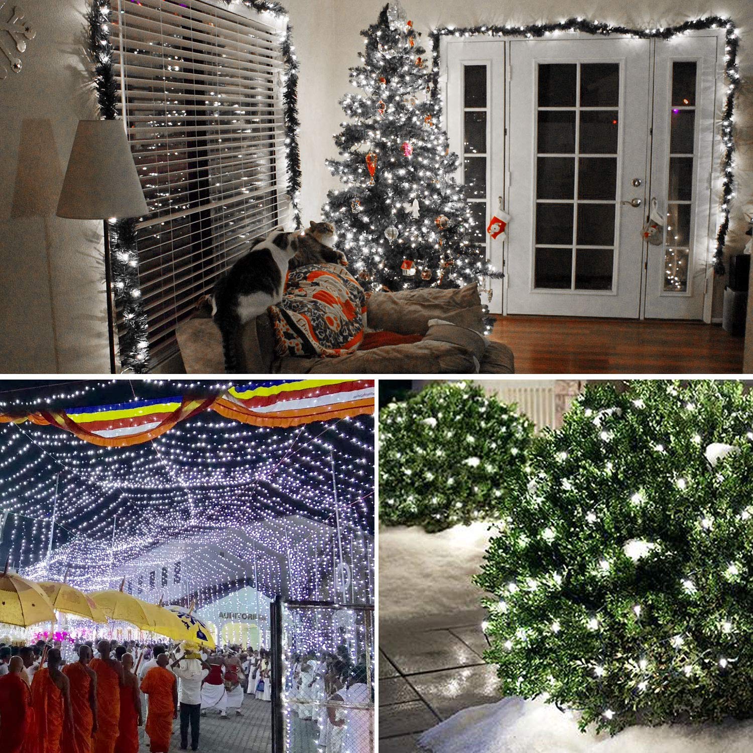 MYGOTO String Lights 33FT 100 LEDs Waterproof Fairy Lights 8 Modes 30V UL Certified Cool White