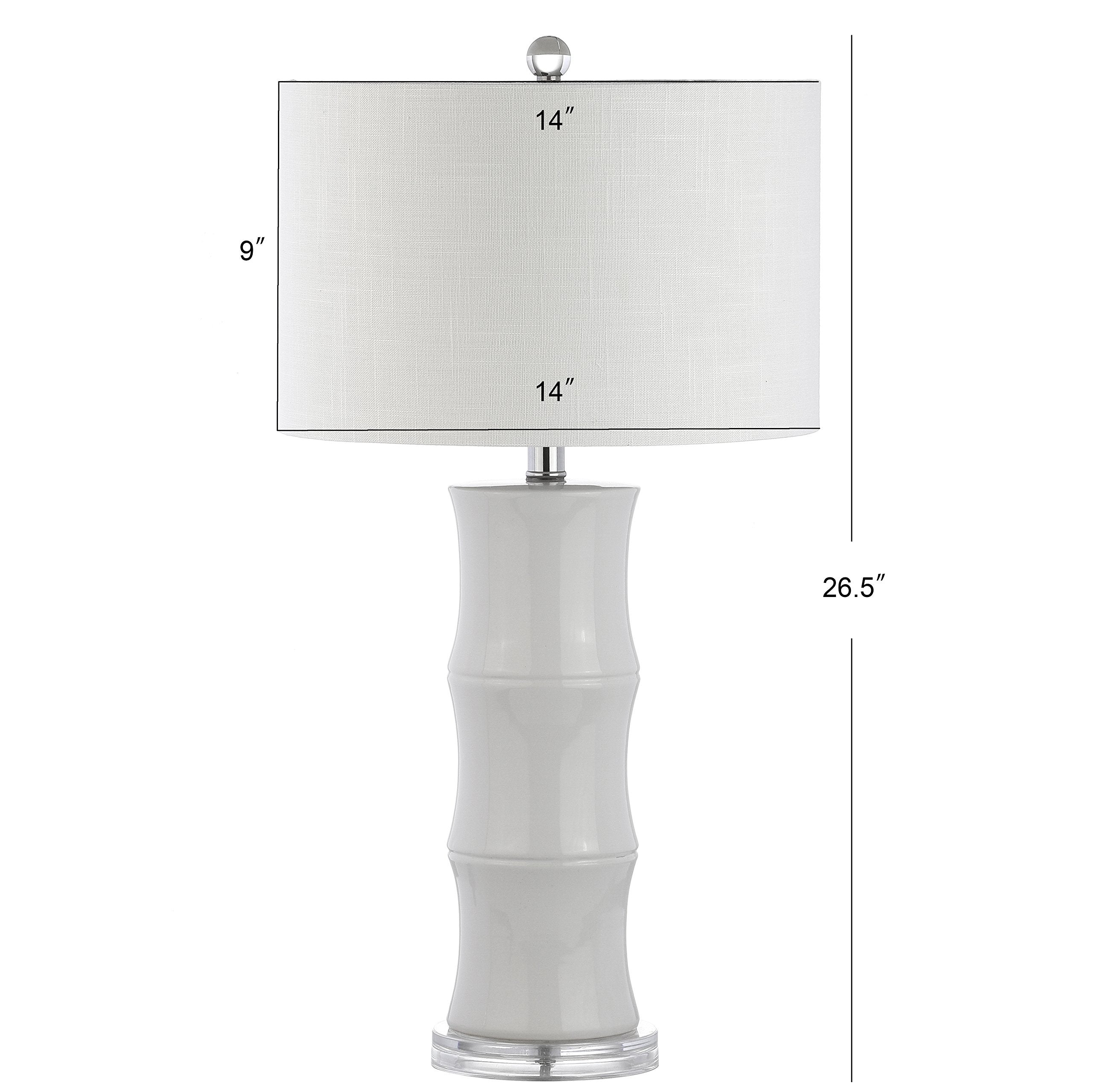 Jonathan Y Jyl3015C Tiki 26.5'' Ceramic Led Table Lamp Contemporary Traditional Bedside Desk Nightstand Lamp For Bedroom Living