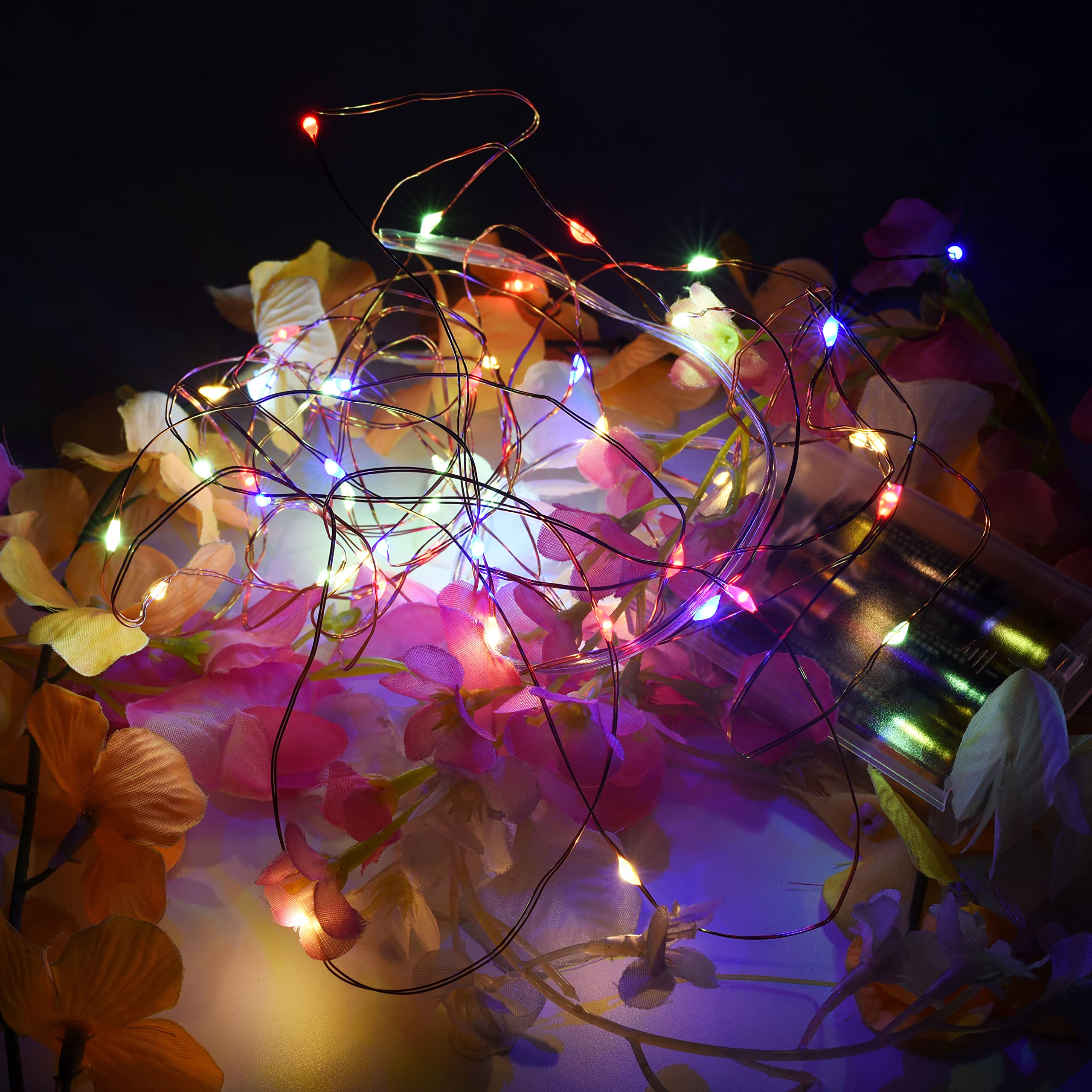 Uhugu Fairy Lights For Bedroom, 16Ft Fairy Lights For Bedroom With 8 Flashing Modes And 8 Hours On 16 Hours Off Timer(Multi-Color,2 Pack)