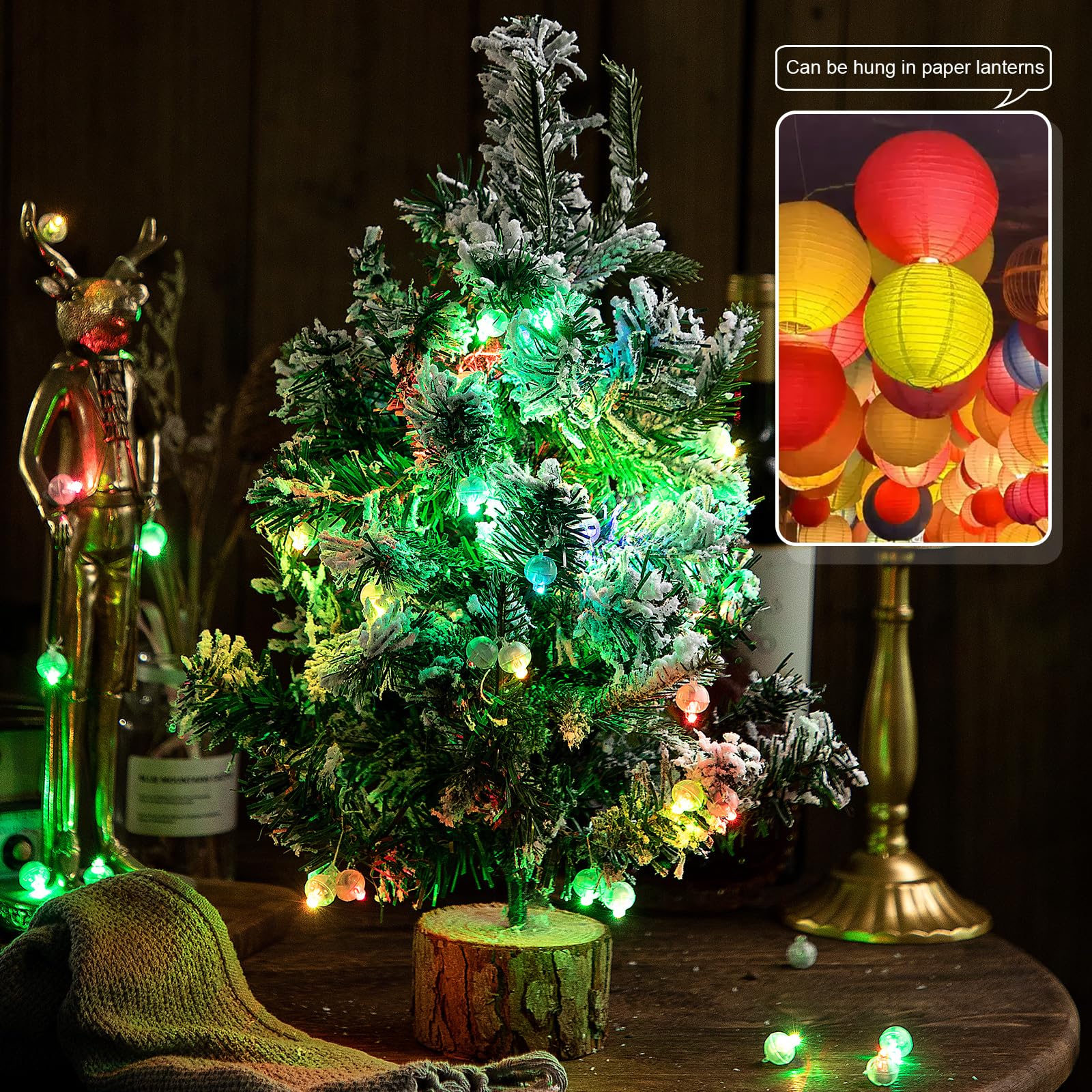 ZGWJ Mini LED Lights, 200 Pcs, Warm and Blue, Plastic, Model A01-Mini, Party Decorations, Balloons, Lanterns, Christmas, Halloween