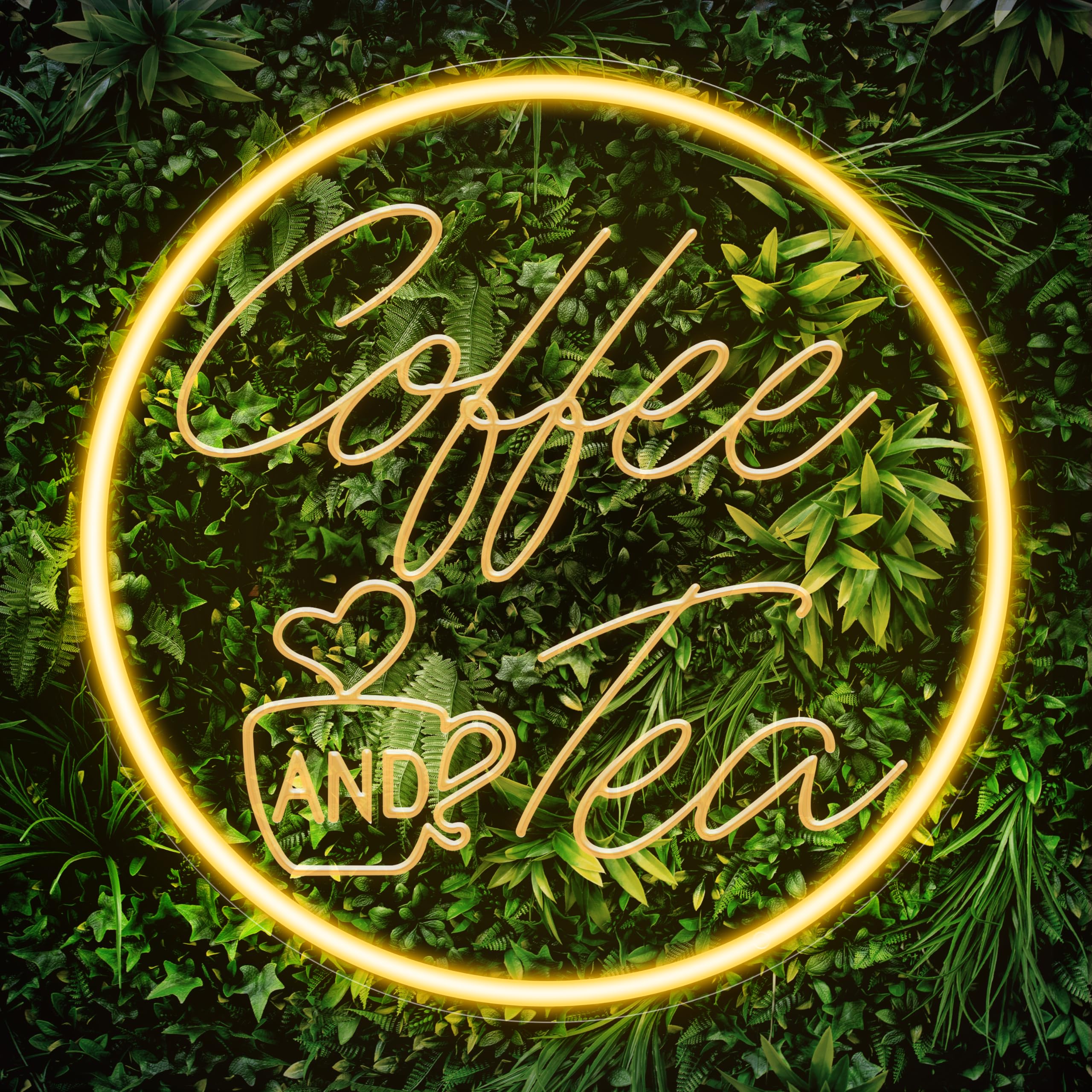 Kavaas Coffee And Tea Neon Signs 11.8X 11.8  3D Carved Coffee Neon Sign For Cafe Station  Tea Bar  Kitchen Decoration - Best Gifts For Birthday  Housewarming  Christmas